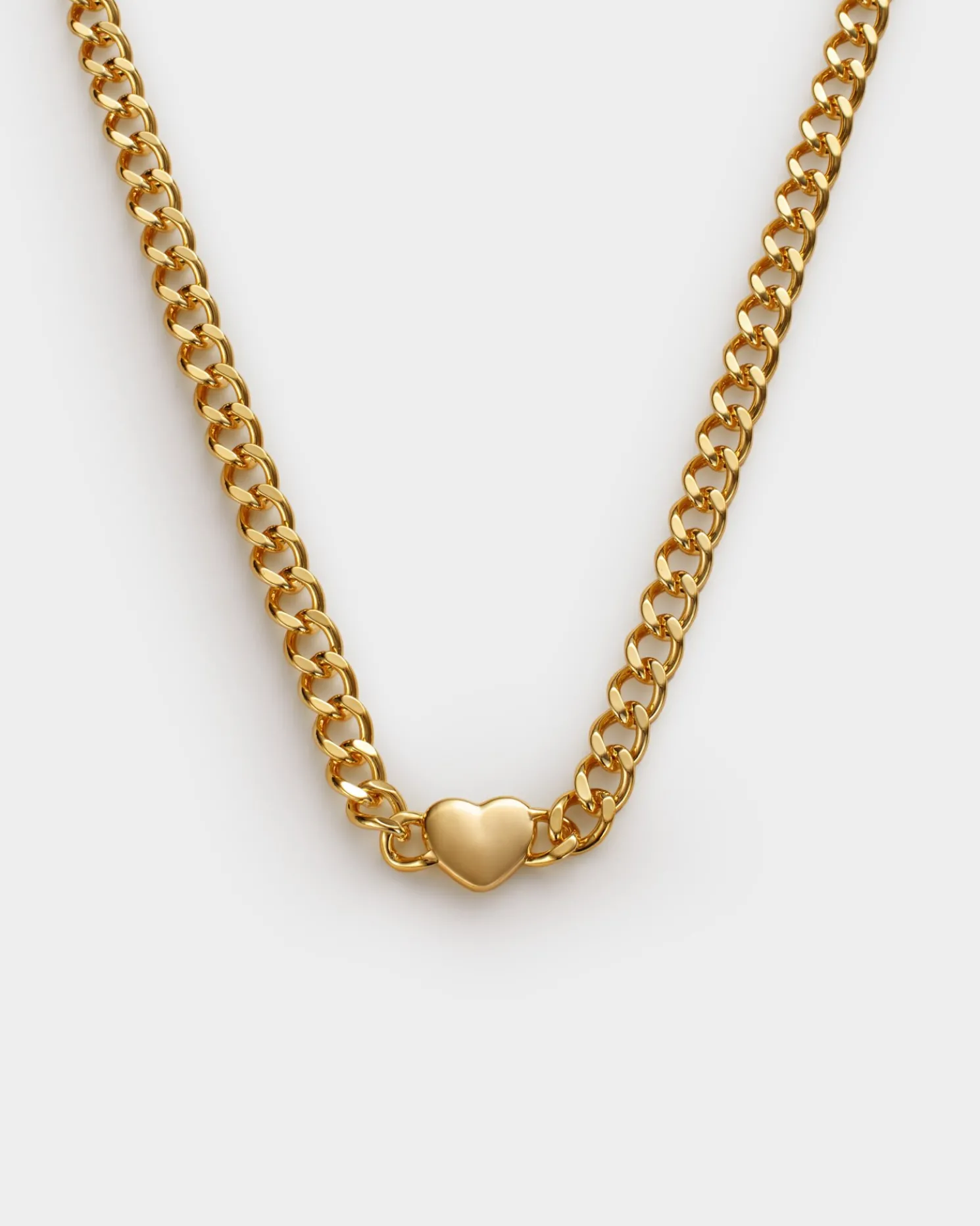 Allure Waterproof Gold Heart Chain Necklace