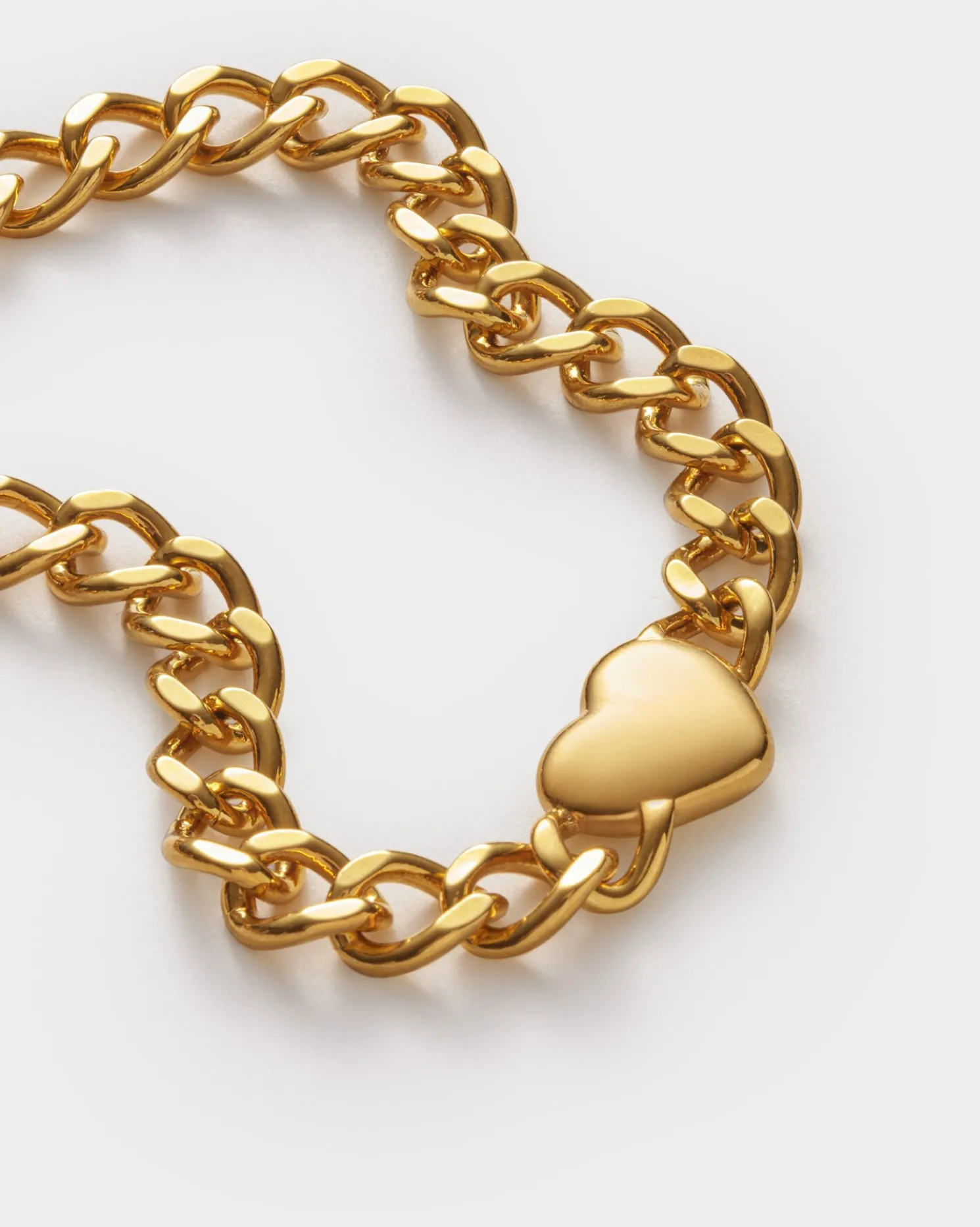 Allure Waterproof Gold Heart Chain Bracelet