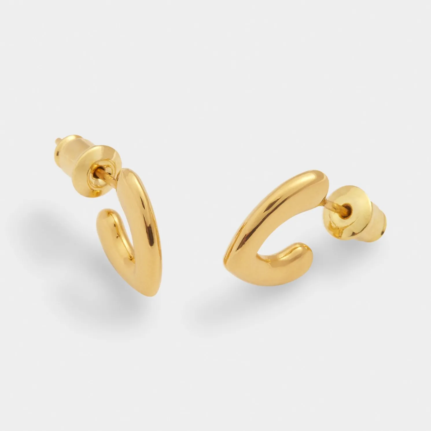 Alora Heart Waterproof Gold Huggie Earrings