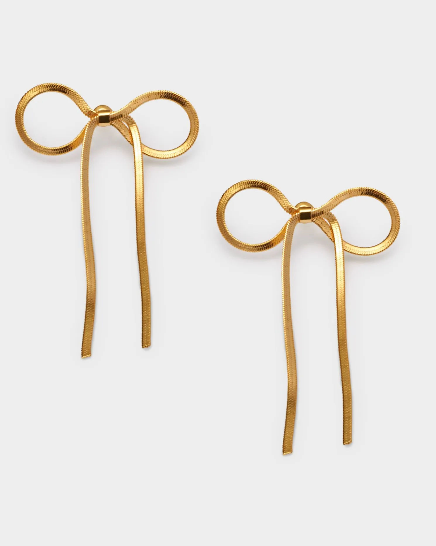 Amelie Waterproof Gold Bow Oversized Earrings
