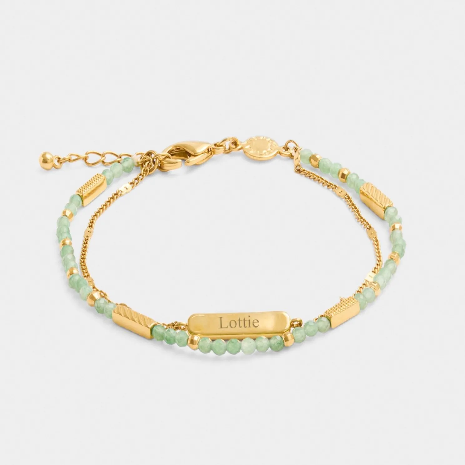August' Waterproof Gold Birthstone Bracelet