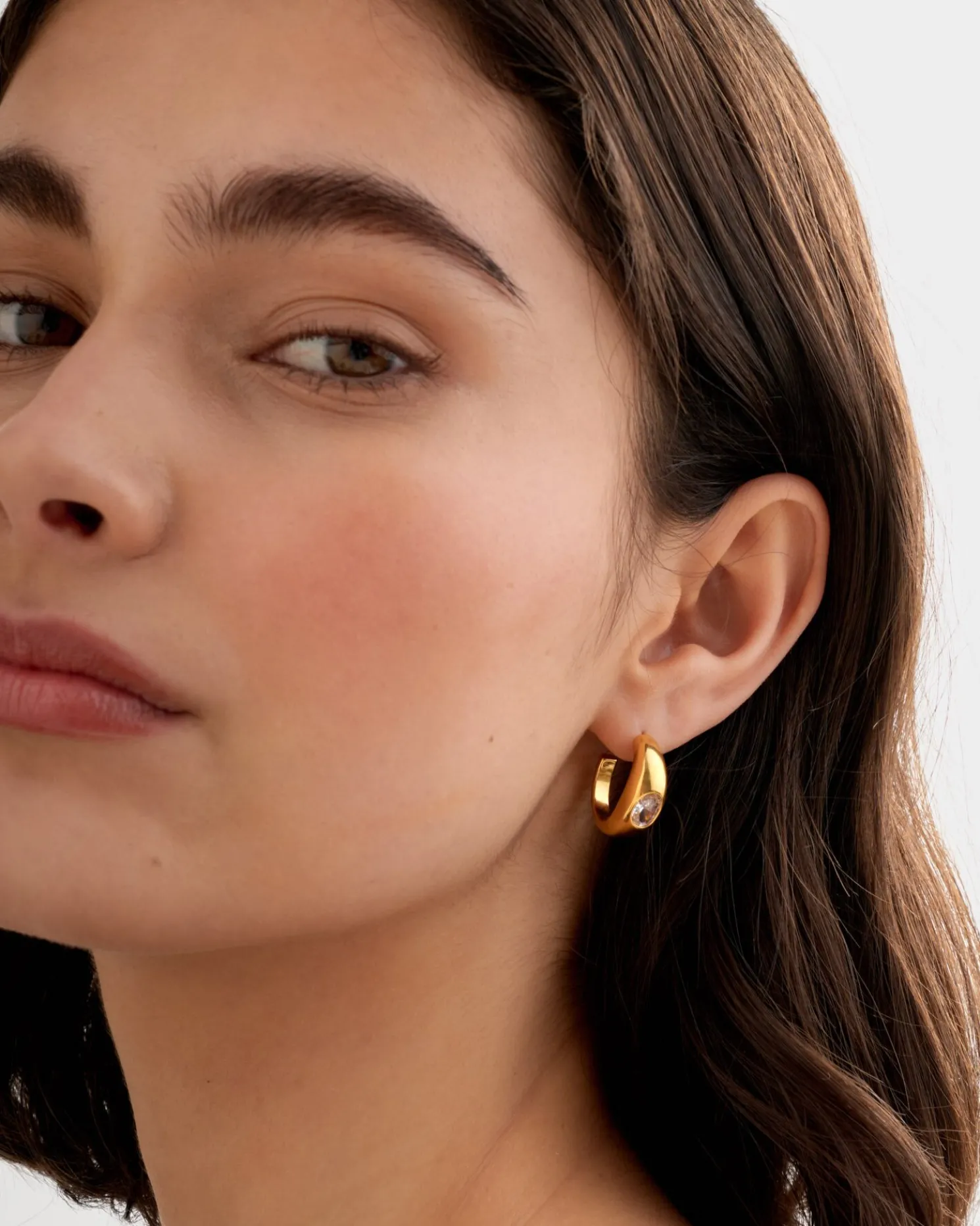 Ayla Waterproof Gold Hoop Earrings
