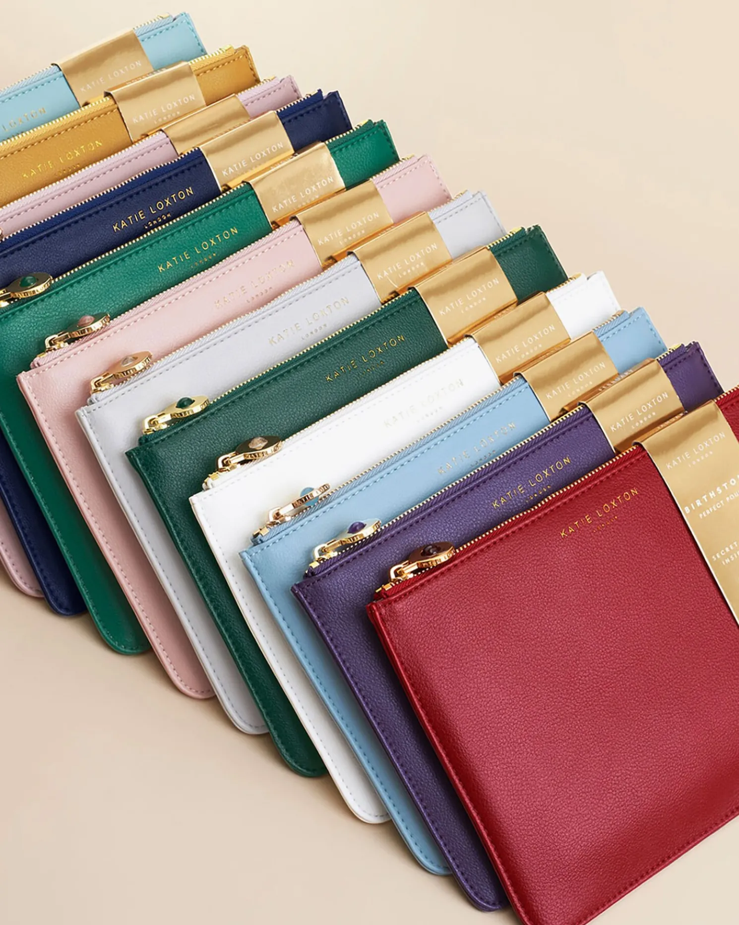 Birthstone Perfect Pouch 'July' Sunstone in Blush Pink