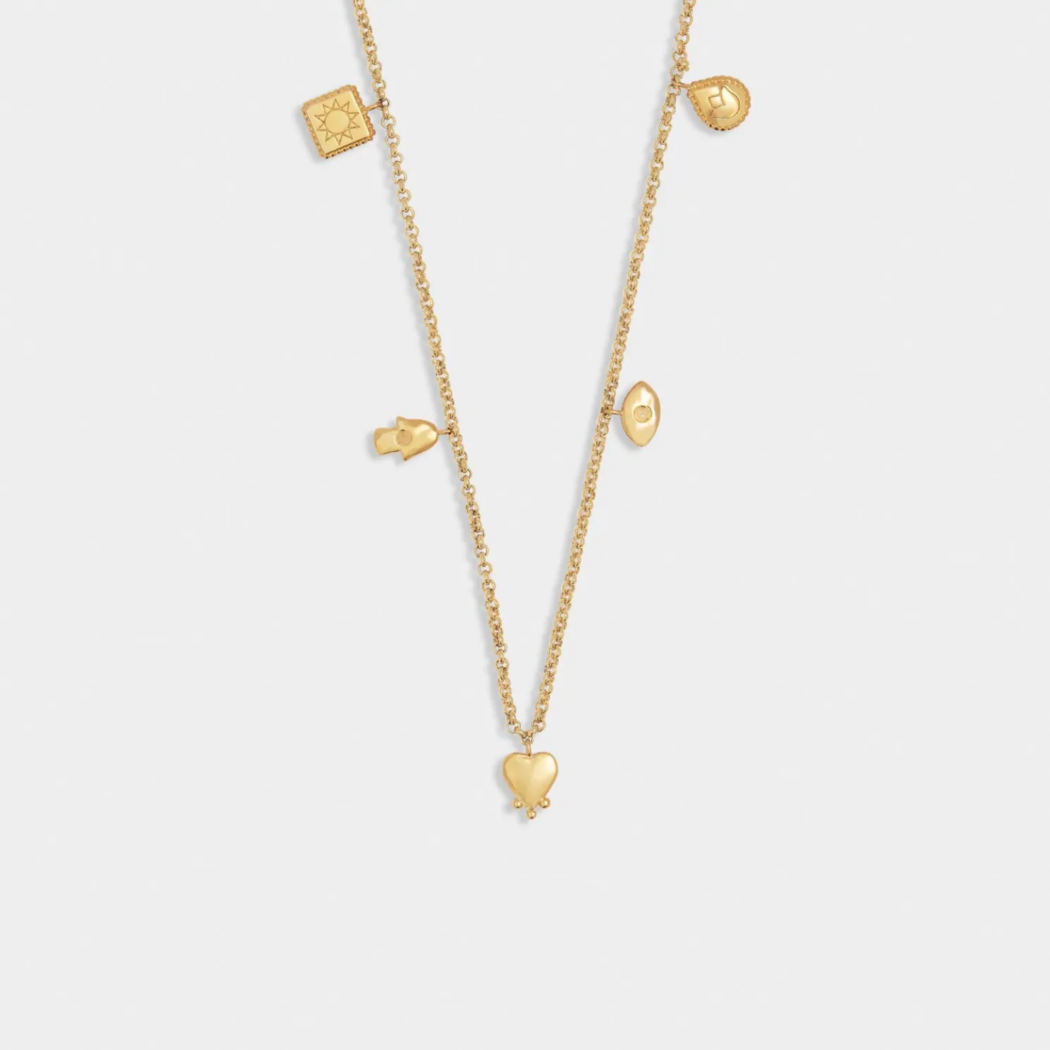 Boheme Waterproof Gold Charm Necklace