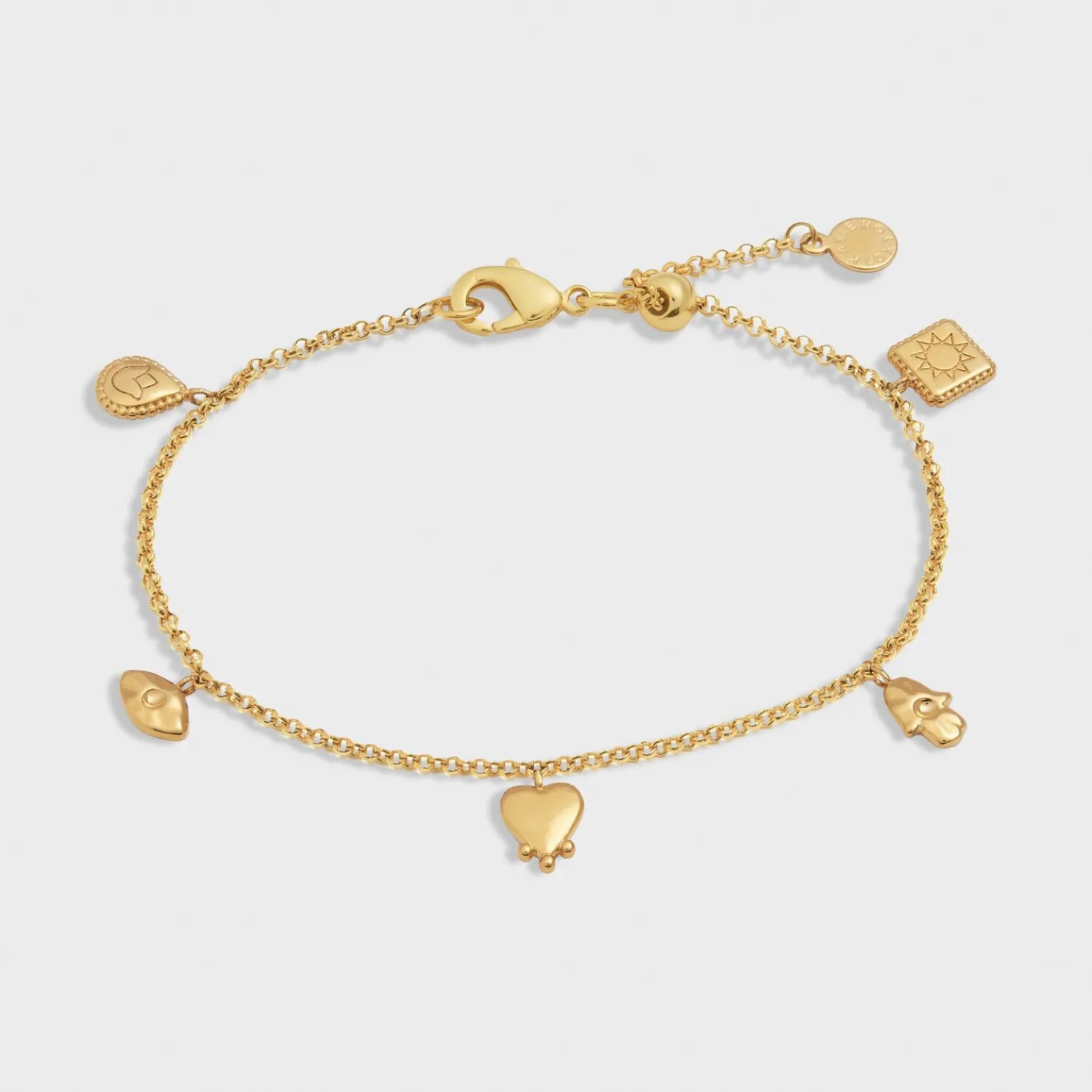 Boheme Waterproof Gold Charm Bracelet