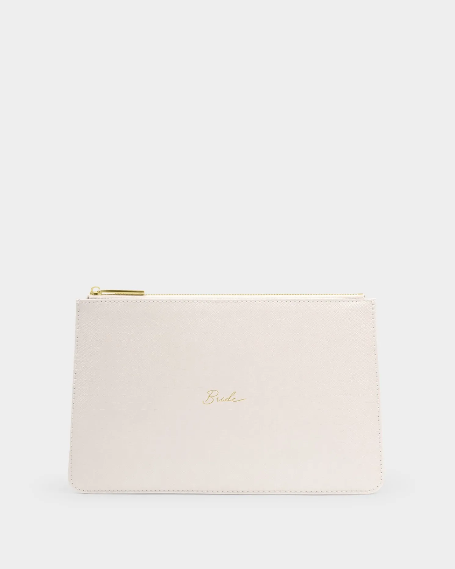 Bridal Sentiment Pouch 'Bride' in Pearlescent White