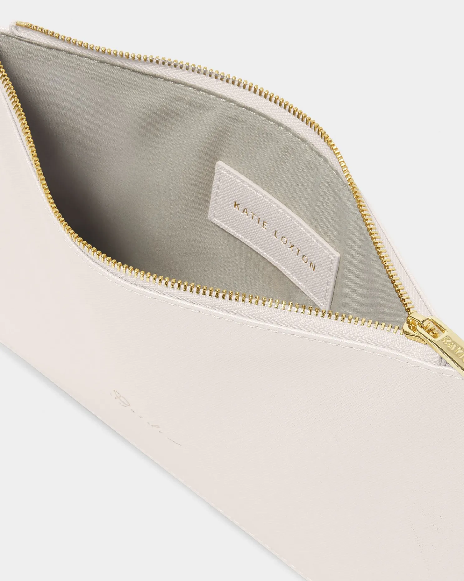 Bridal Sentiment Pouch 'Bride' in Pearlescent White