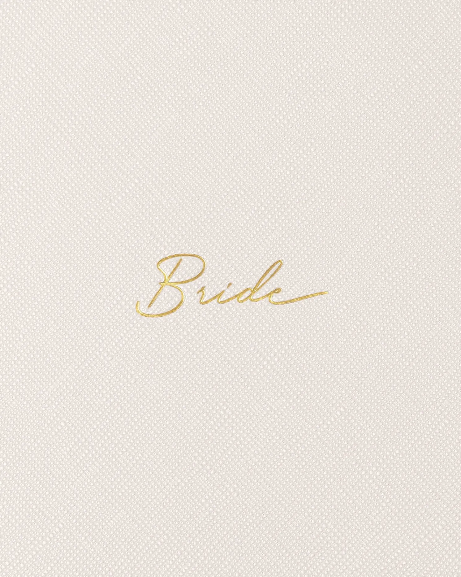 Bridal Sentiment Pouch 'Bride' in Pearlescent White