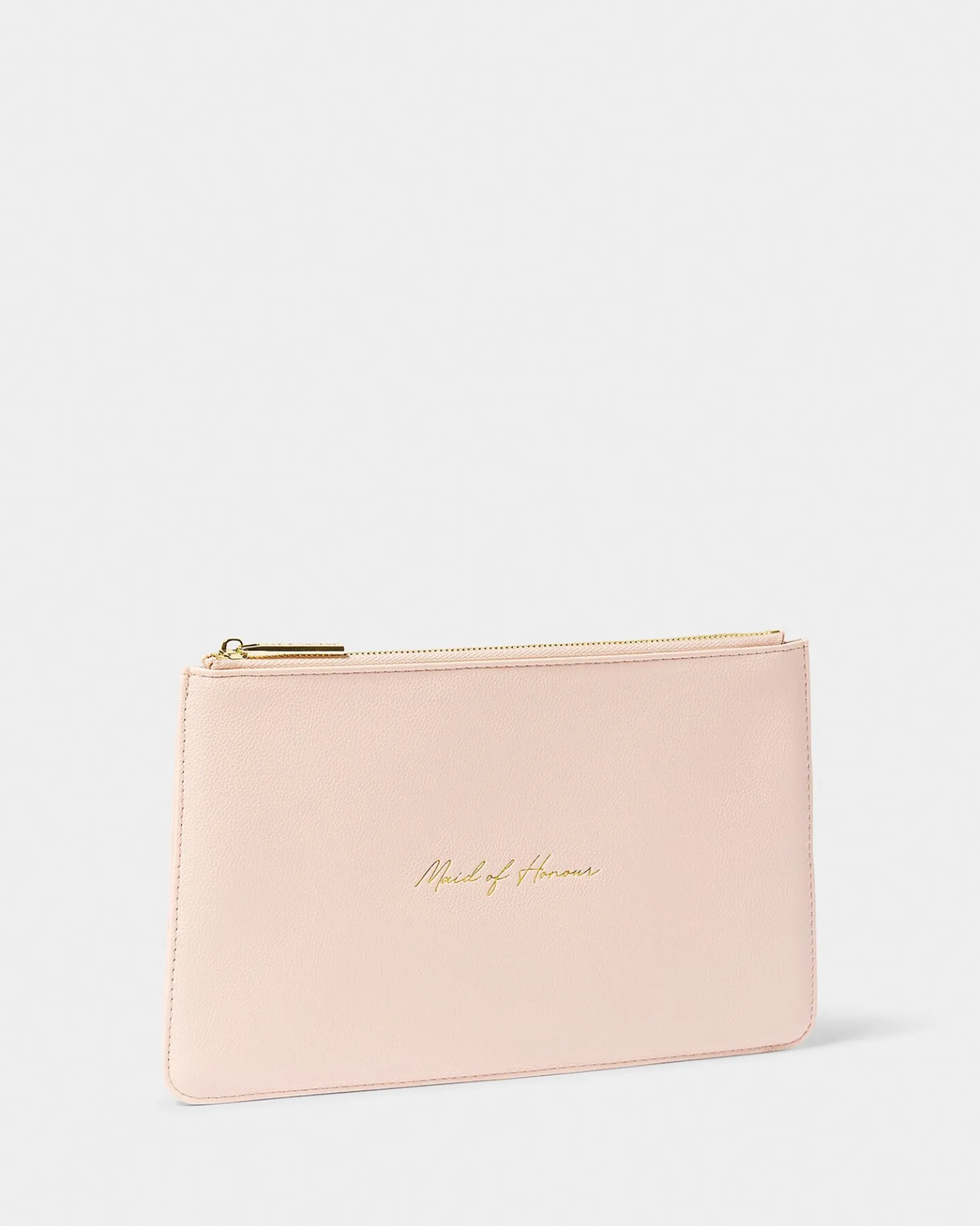Bridal Sentiment Pouch 'Maid Of Honour' in Light Pink