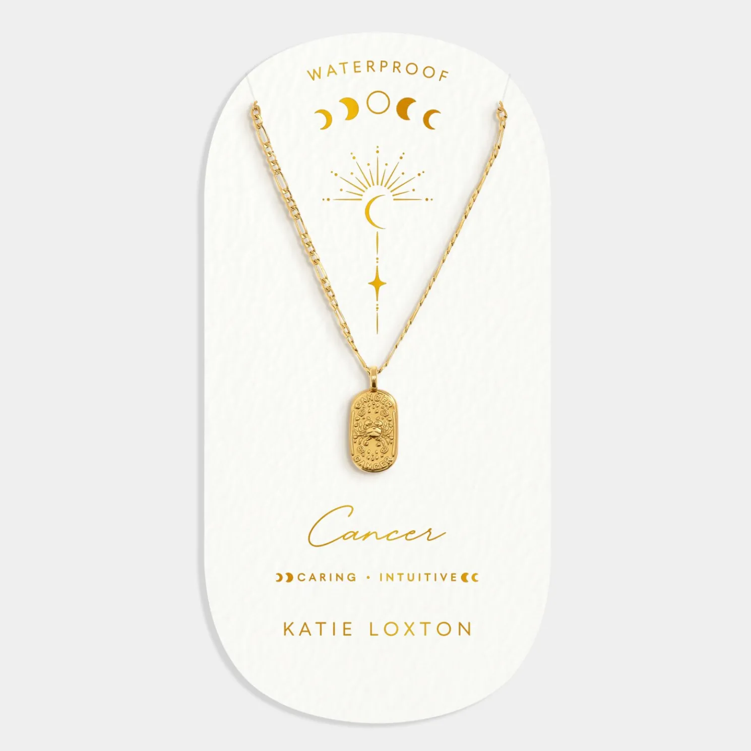 Cancer' Waterproof Gold Zodiac Necklace