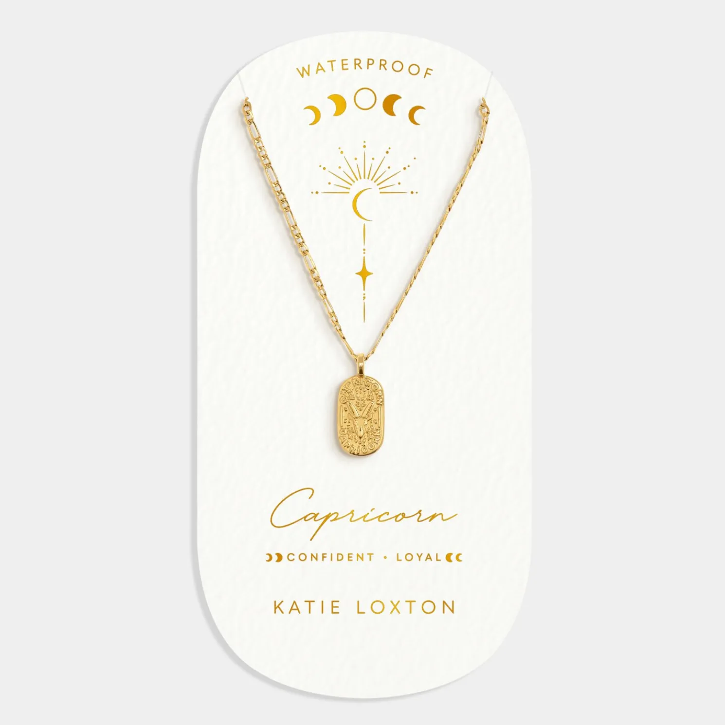 Capricorn' Waterproof Gold Zodiac Necklace
