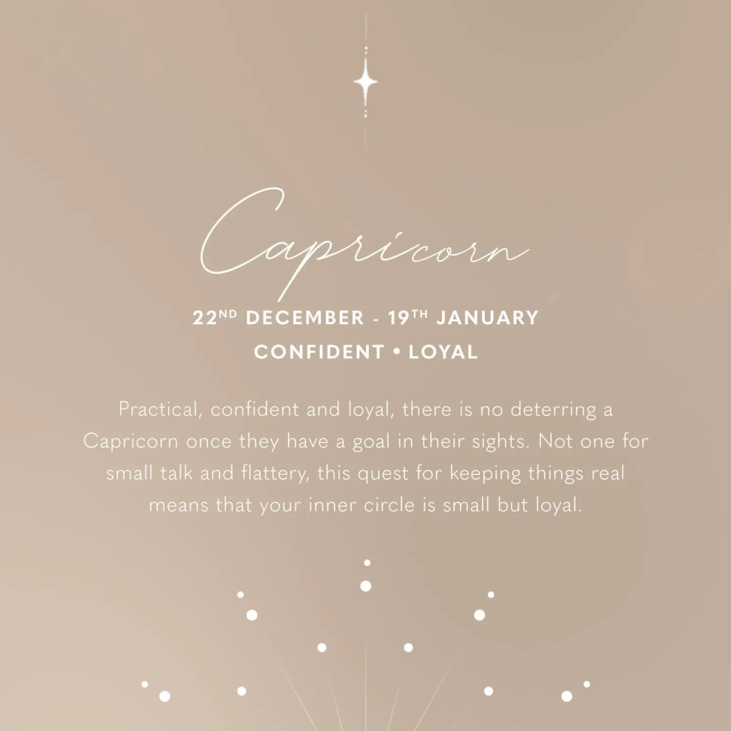 Capricorn' Waterproof Gold Zodiac Necklace