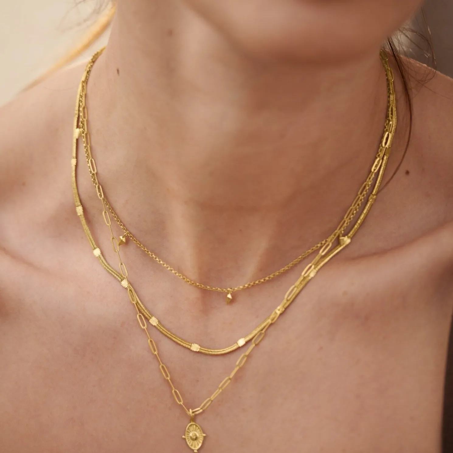 Celeste Waterproof Gold Snake Chain Necklace
