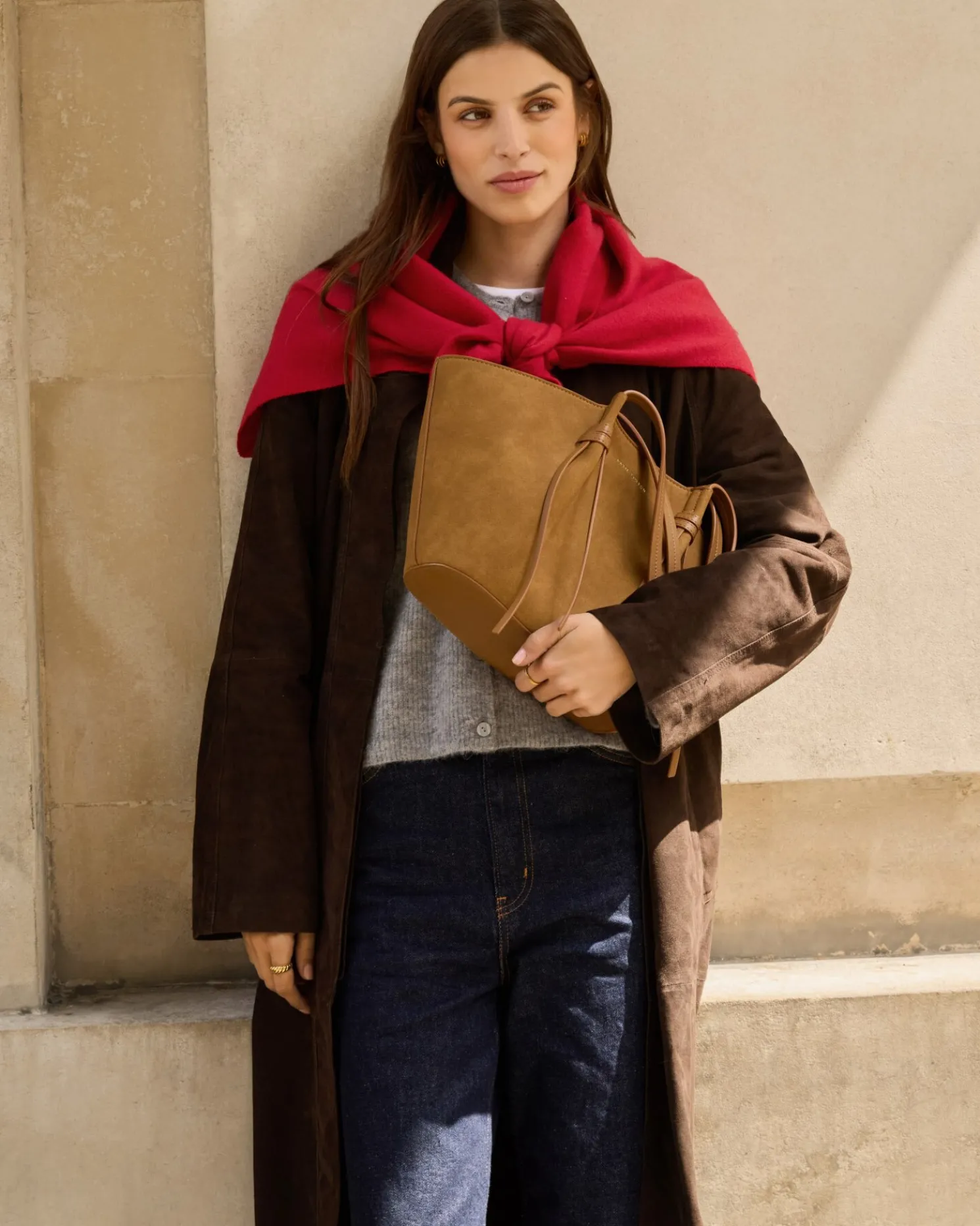 Celina Small Suedette Tote Bag