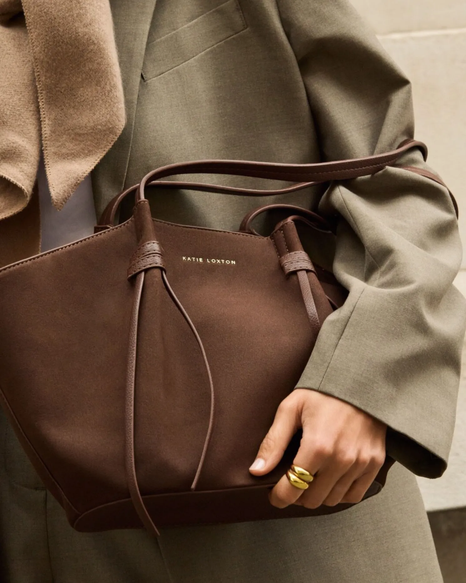 Celina Small Suedette Tote Bag