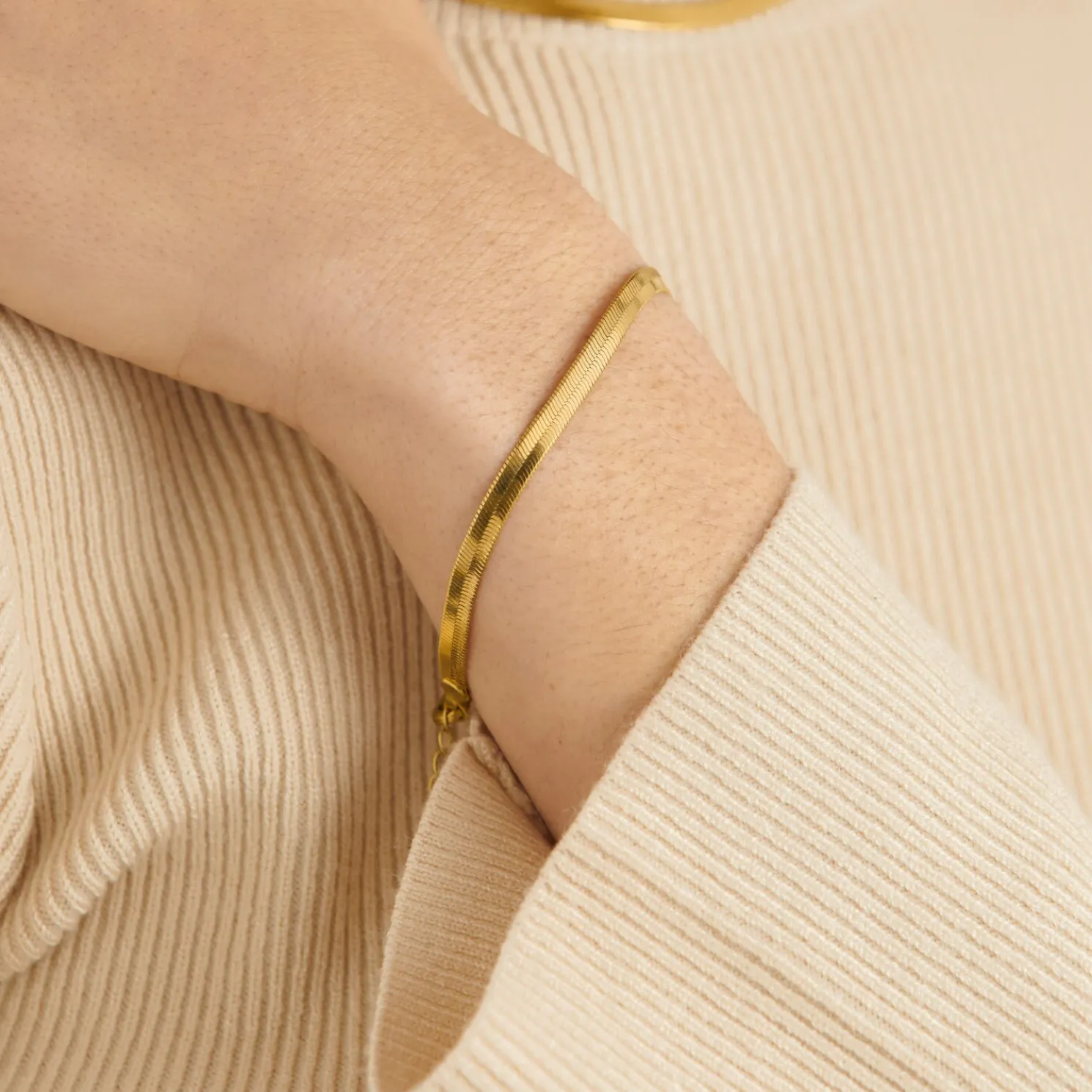 Ciana Waterproof Gold Snake Chain Bracelet