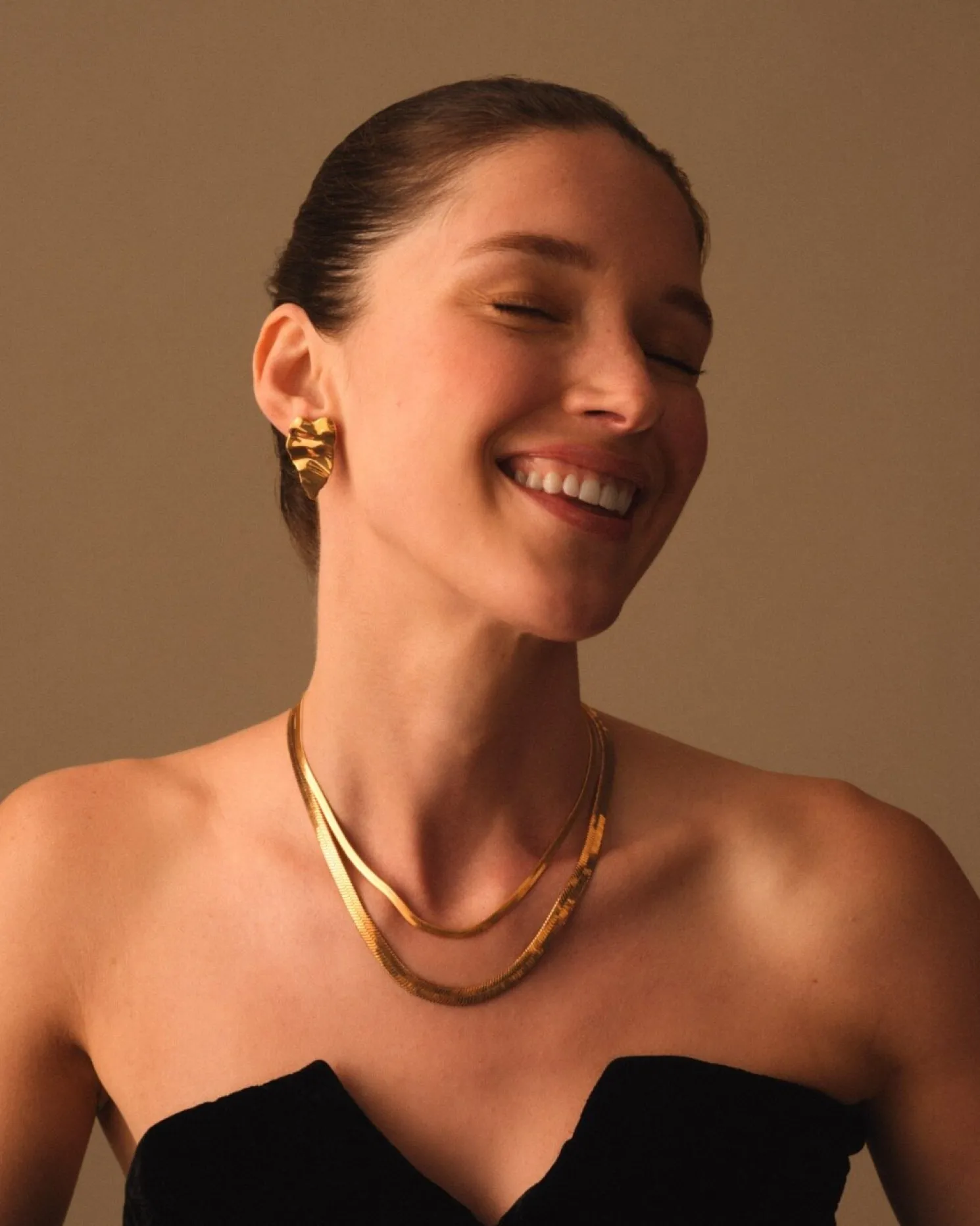 Ciana Waterproof Gold Snake Chain Necklace