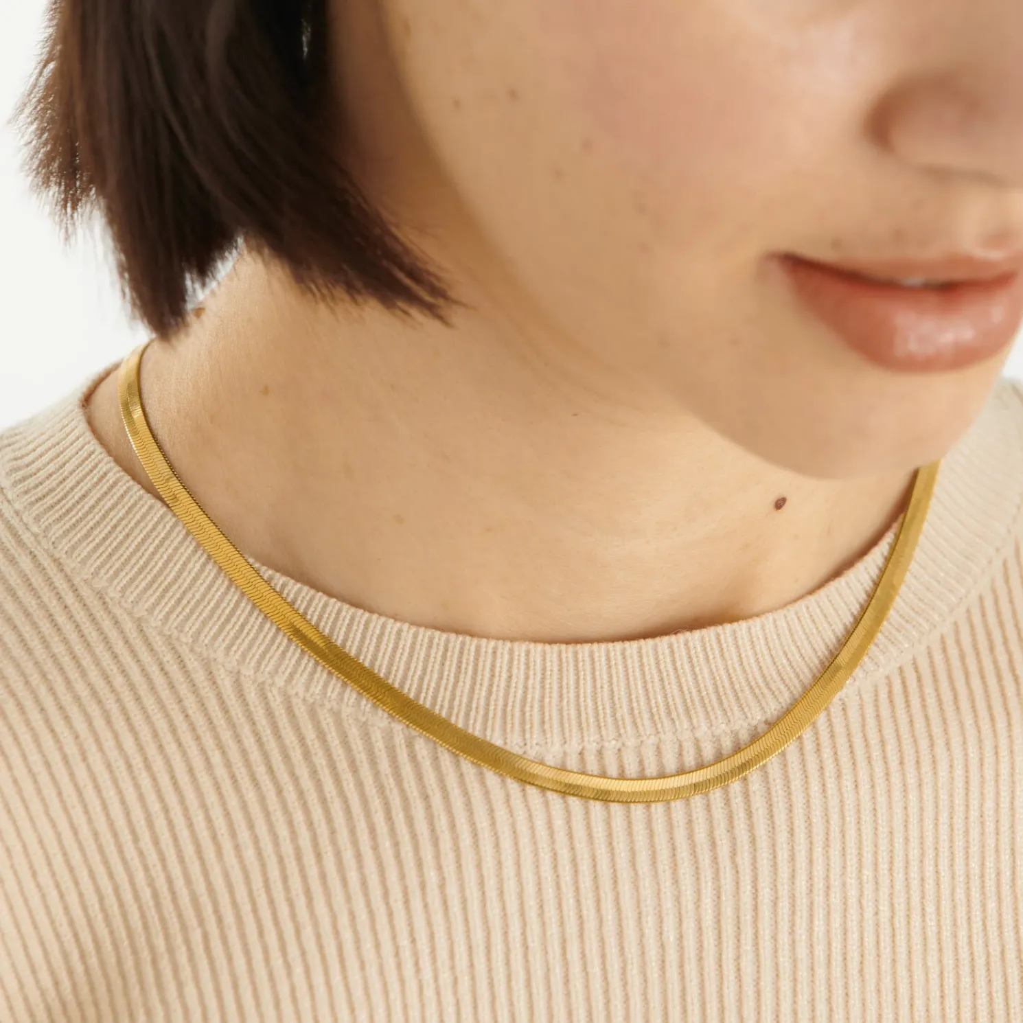Ciana Waterproof Gold Snake Chain Necklace
