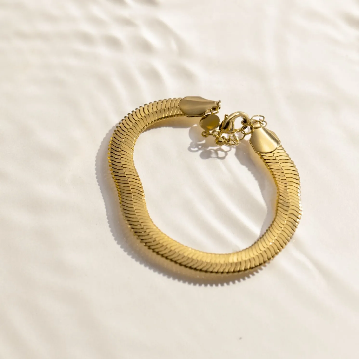 Ciana Waterproof Gold Large Snake Chain Bracelet