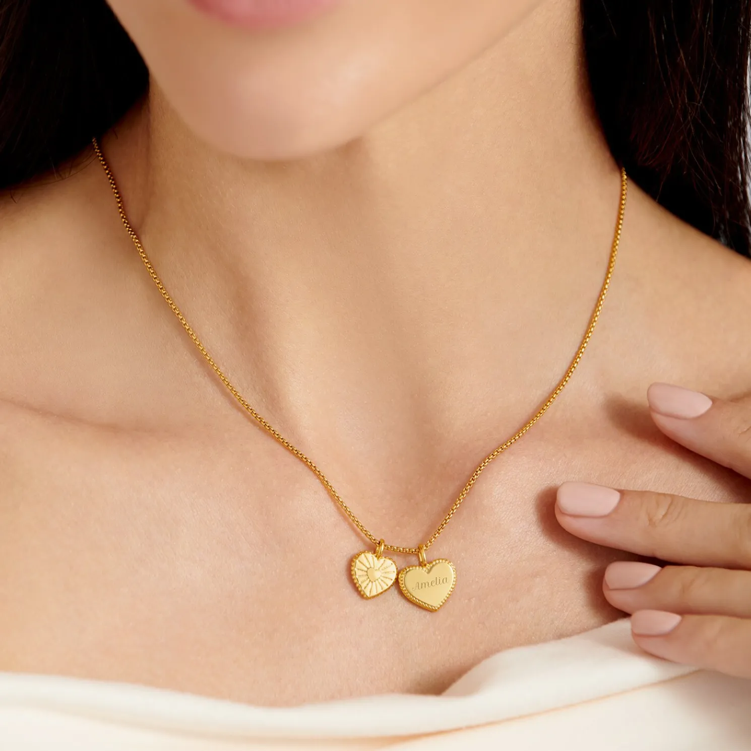 Daughter' Waterproof Gold Charm Necklace
