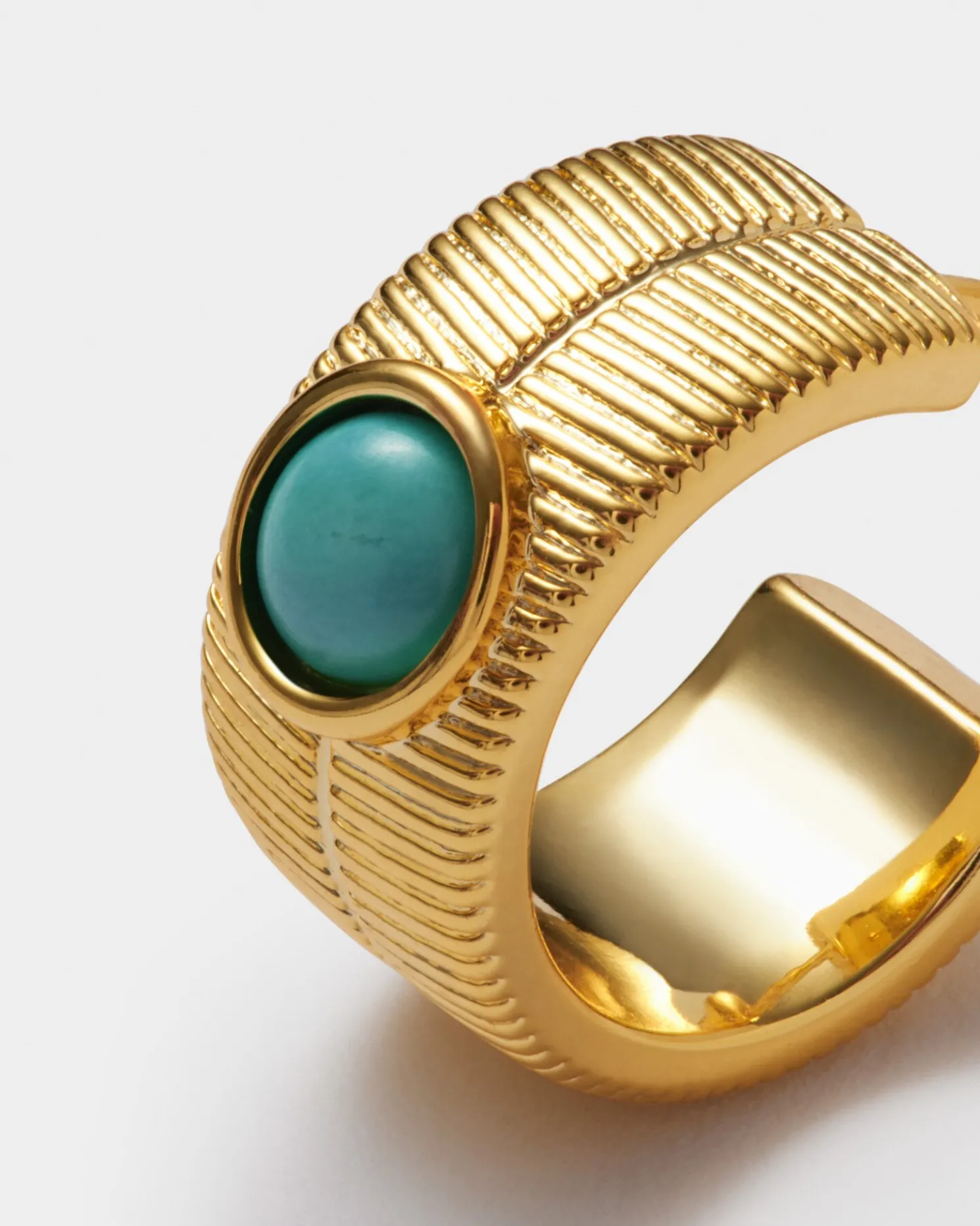 December' Waterproof Gold Birthstone Hoop Earrings