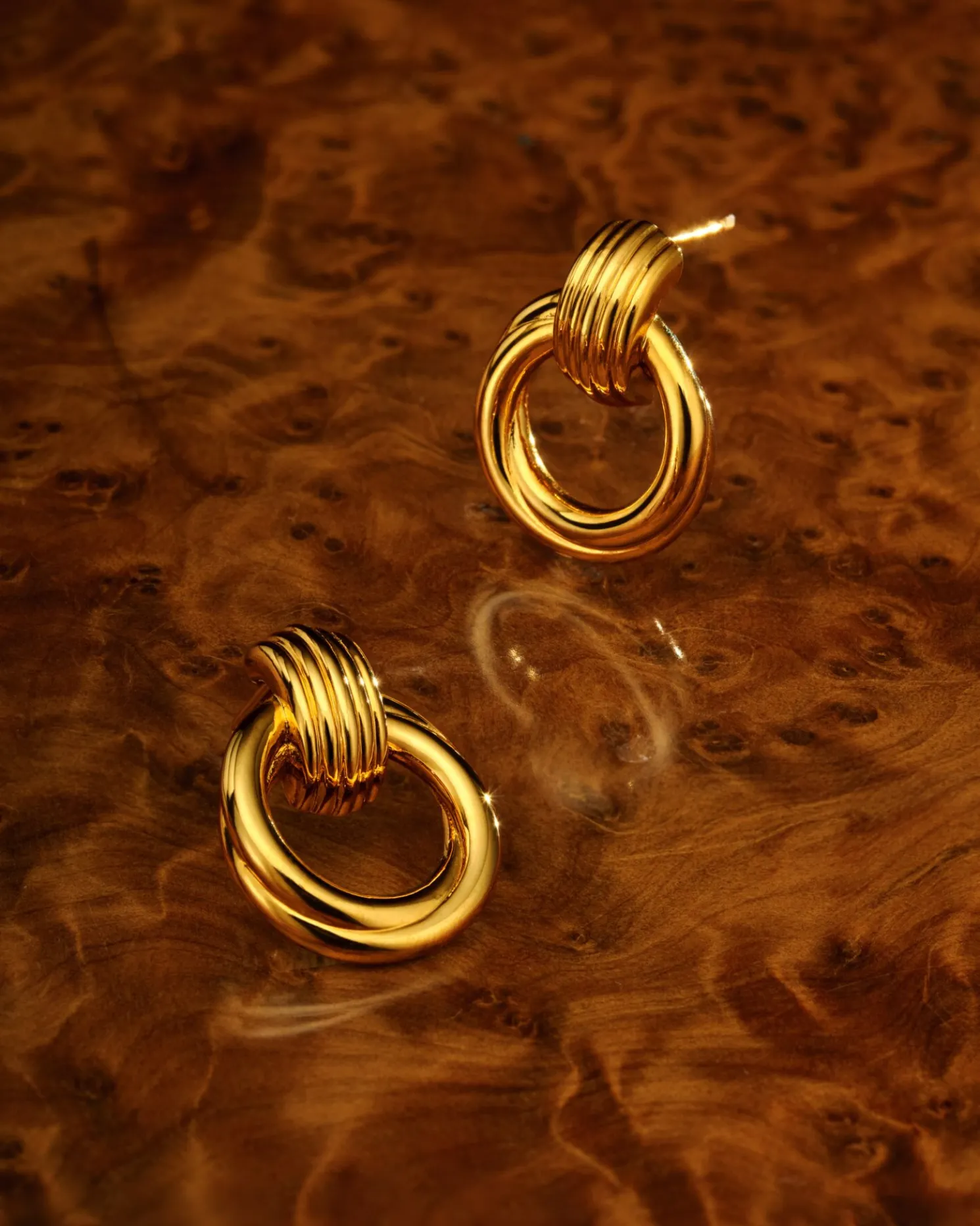 Demi Waterproof Gold Oversized Stud Earrings