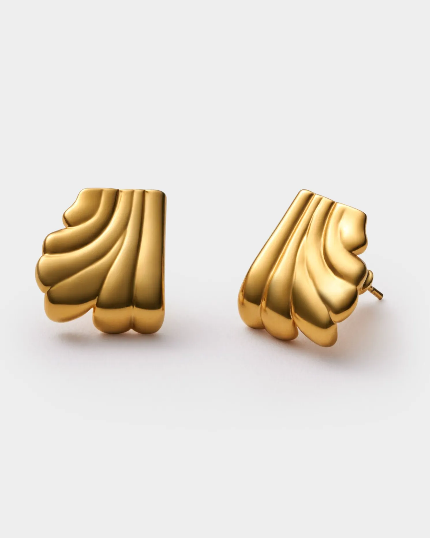 Era Waterproof Gold Oversized Stud Earrings