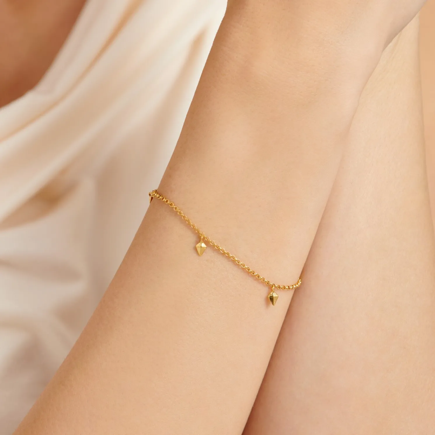 Estee Waterproof Gold Charm Bracelet