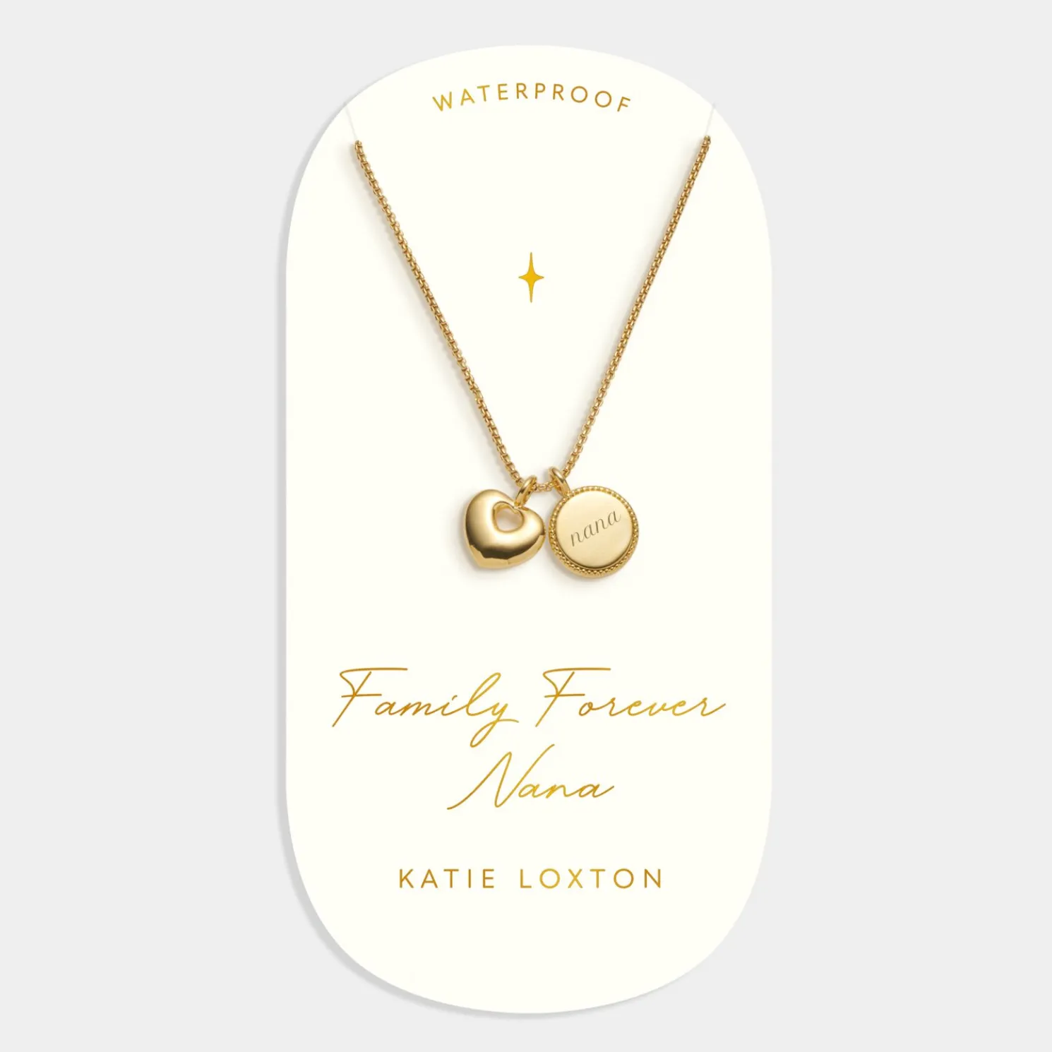 Family Forever' Waterproof Gold Charm Necklace