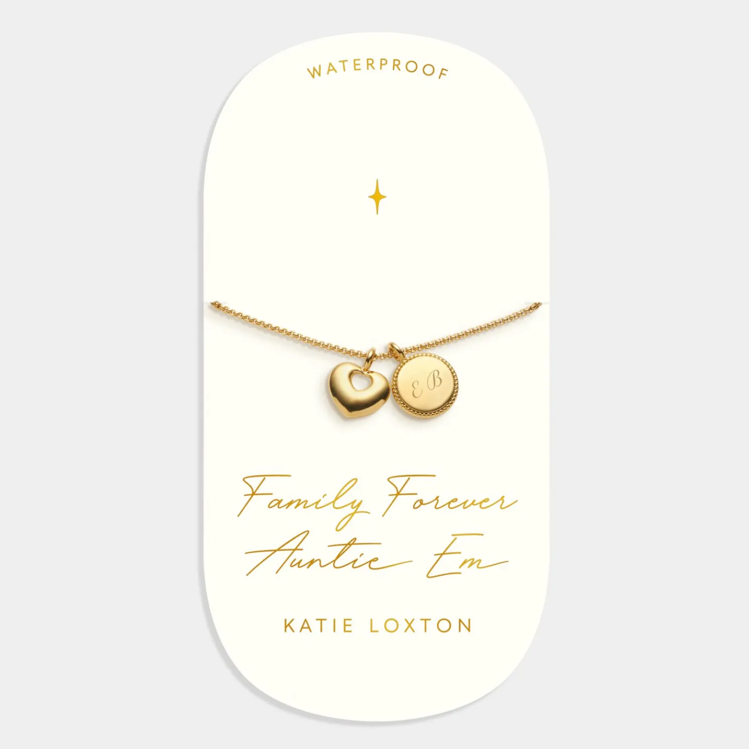 Family Forever' Waterproof Gold Charm Bracelet