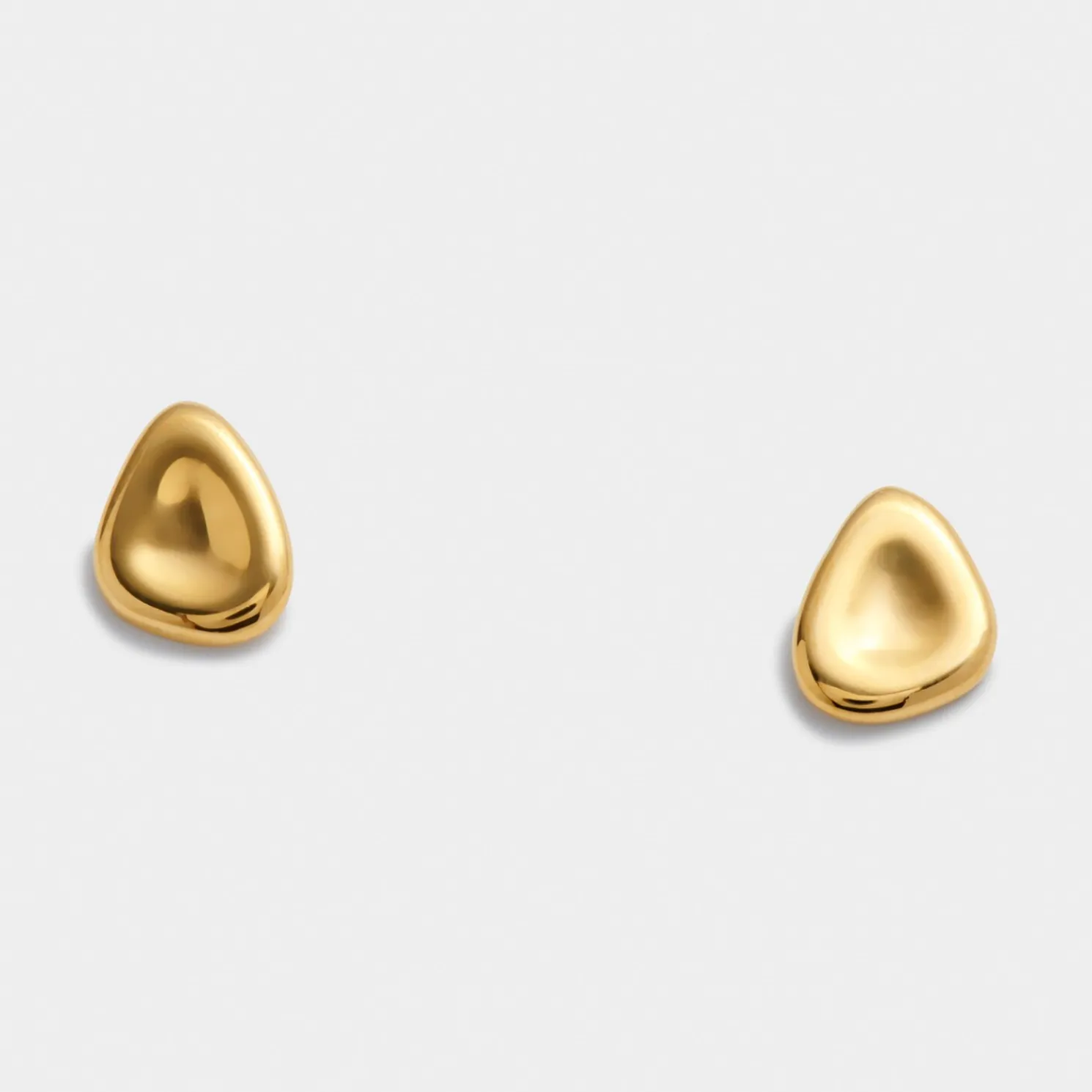 Forever' Waterproof Gold Pebble Earrings