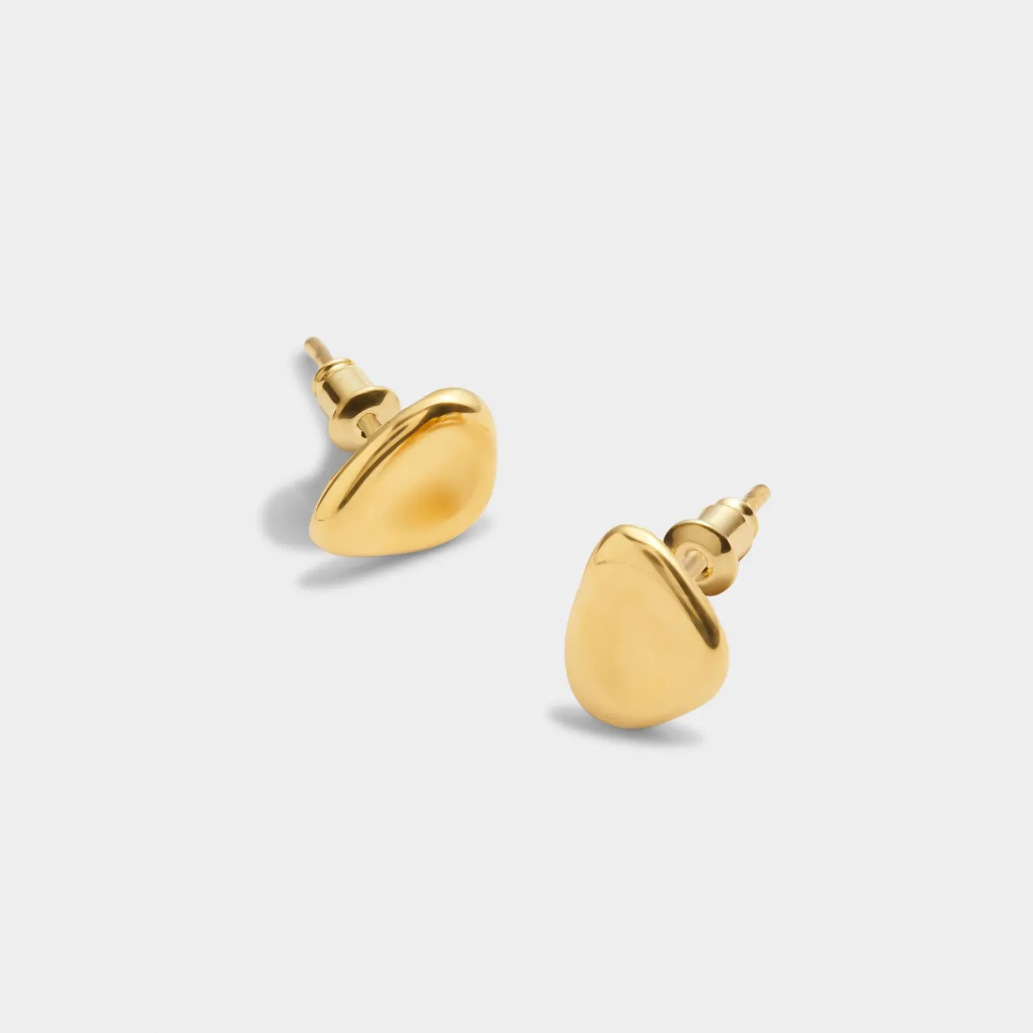 Forever' Waterproof Gold Pebble Earrings