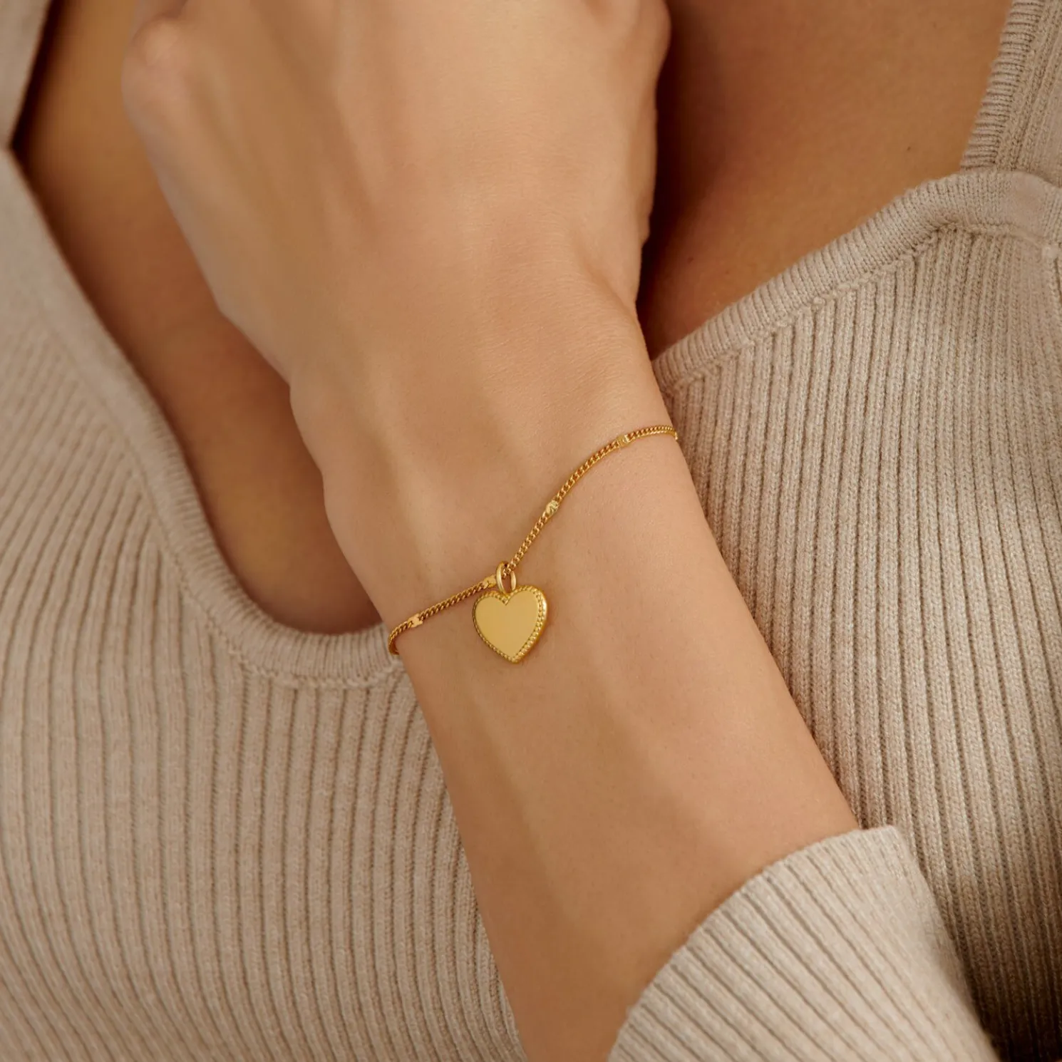 Forever' Waterproof Gold Heart Bracelet