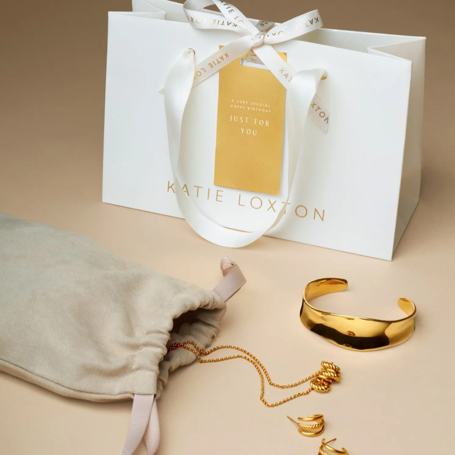 Friendship' Waterproof Gold Heart Hoop Earrings