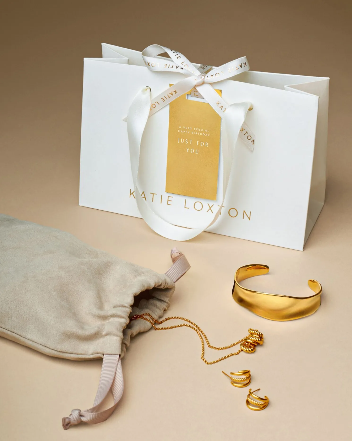 Hanna Waterproof Gold Huggie Hoop Earrings