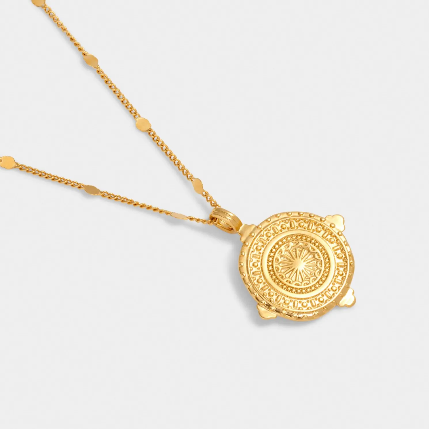 Happiness' Waterproof Gold Antique Coin Necklace