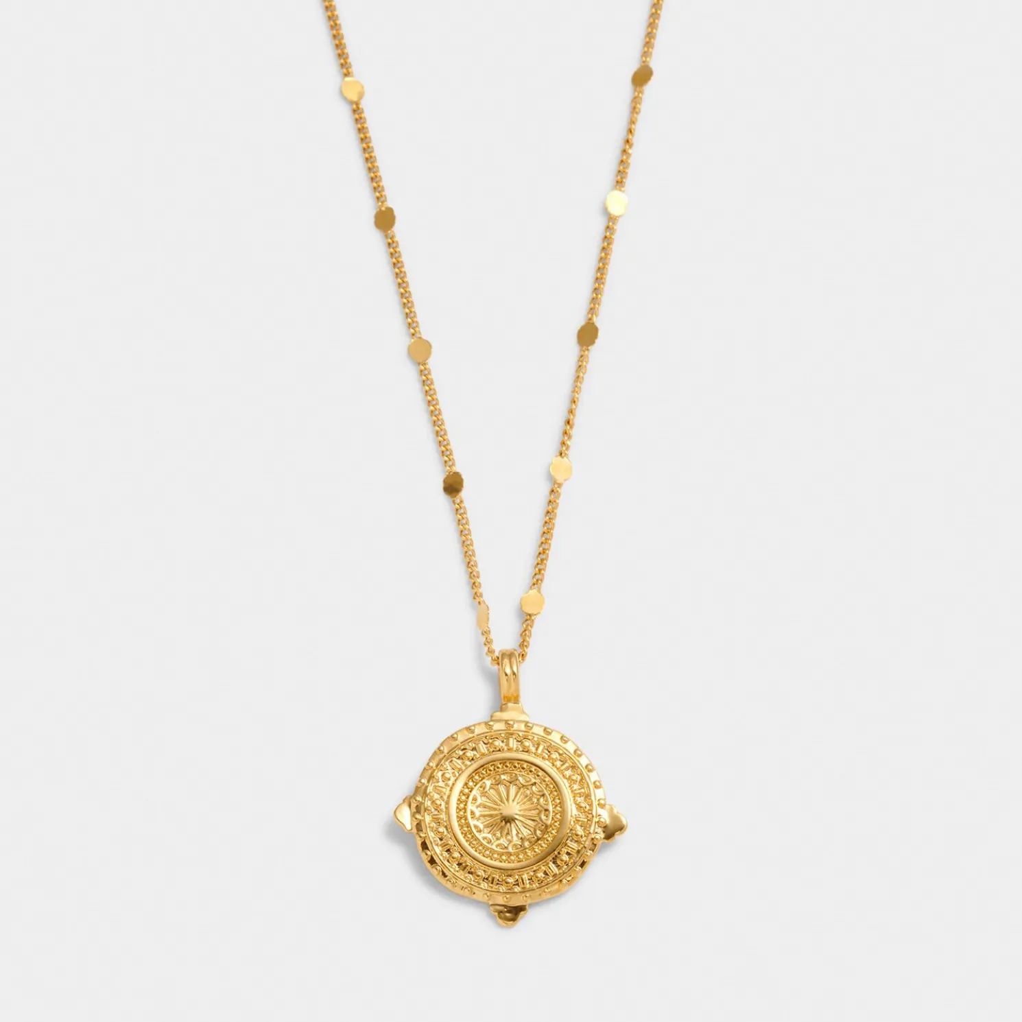 Happiness' Waterproof Gold Antique Coin Necklace