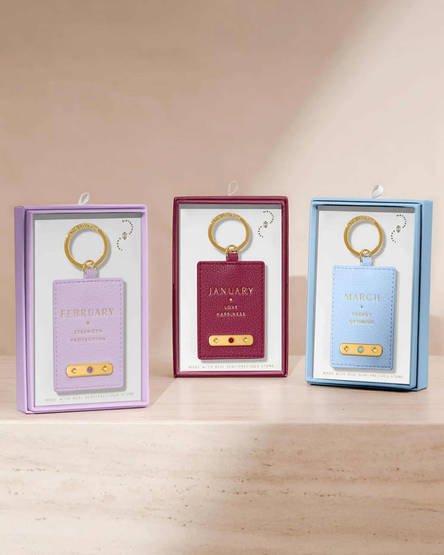 January' Birthstone Keyring