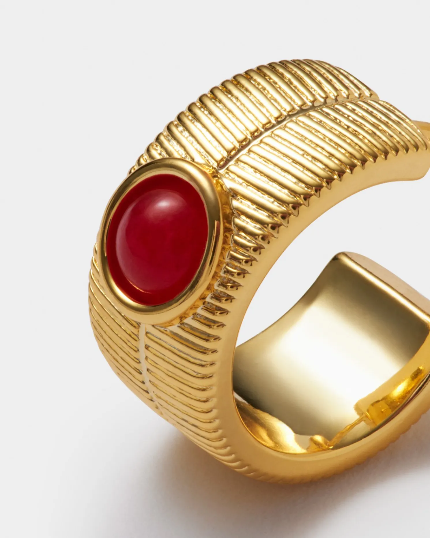 January' Waterproof Gold Birthstone Hoop Earrings