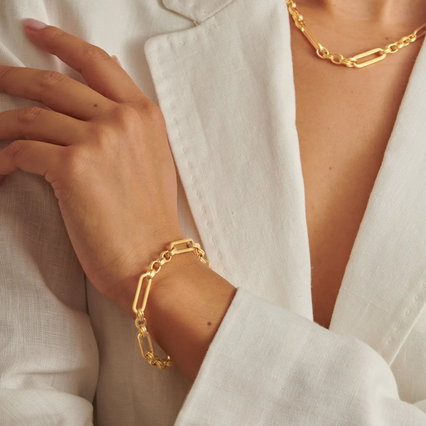 Kiki Waterproof Gold Link Bracelet