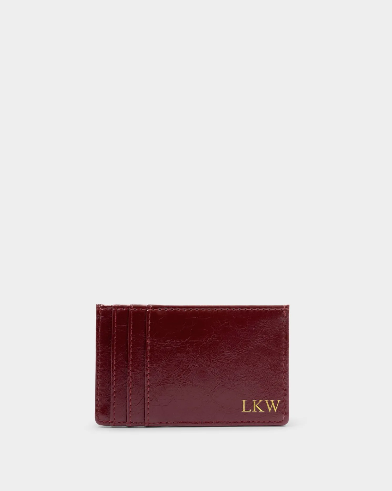 Laila Patent Crackle Card Holder