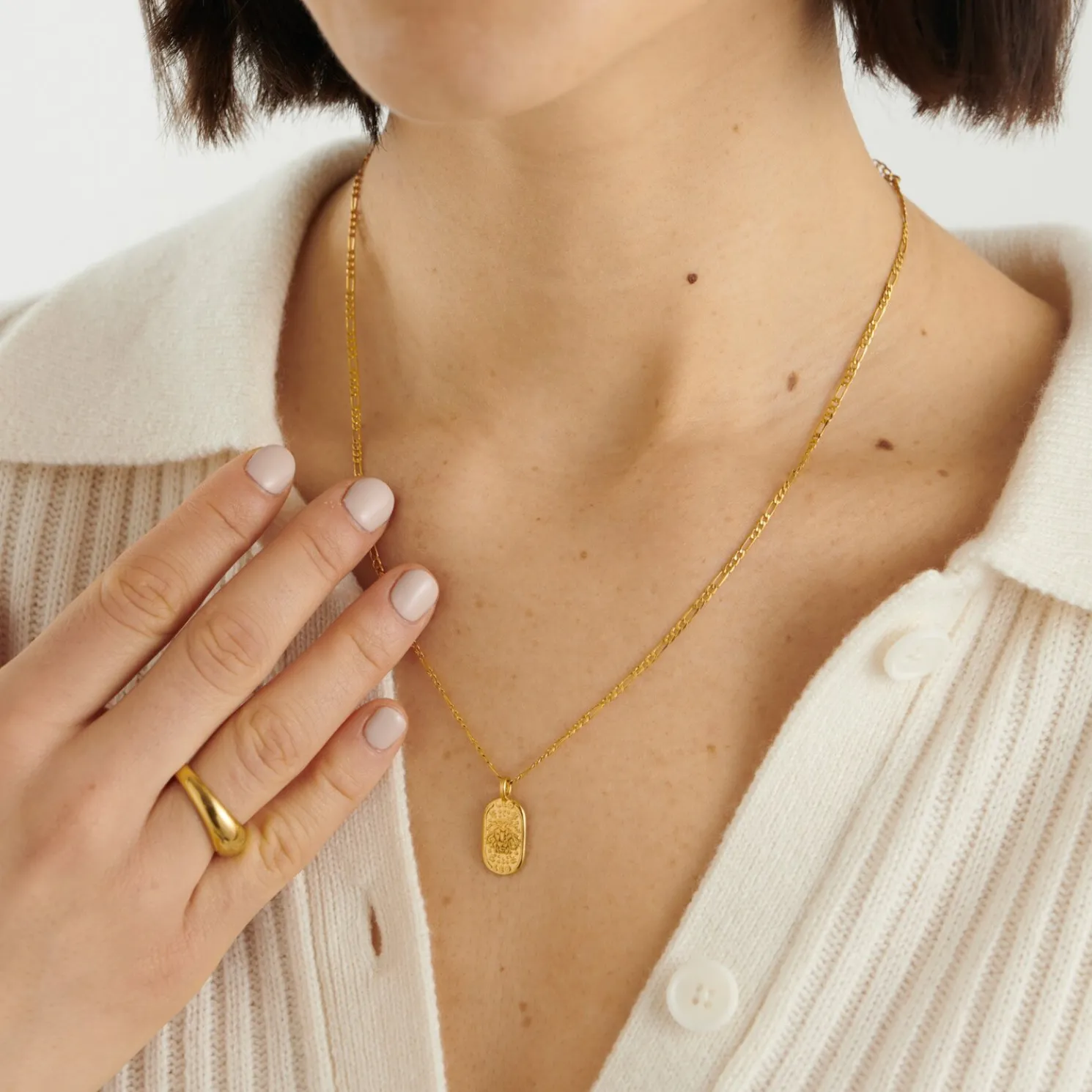 Leo' Waterproof Gold Zodiac Necklace