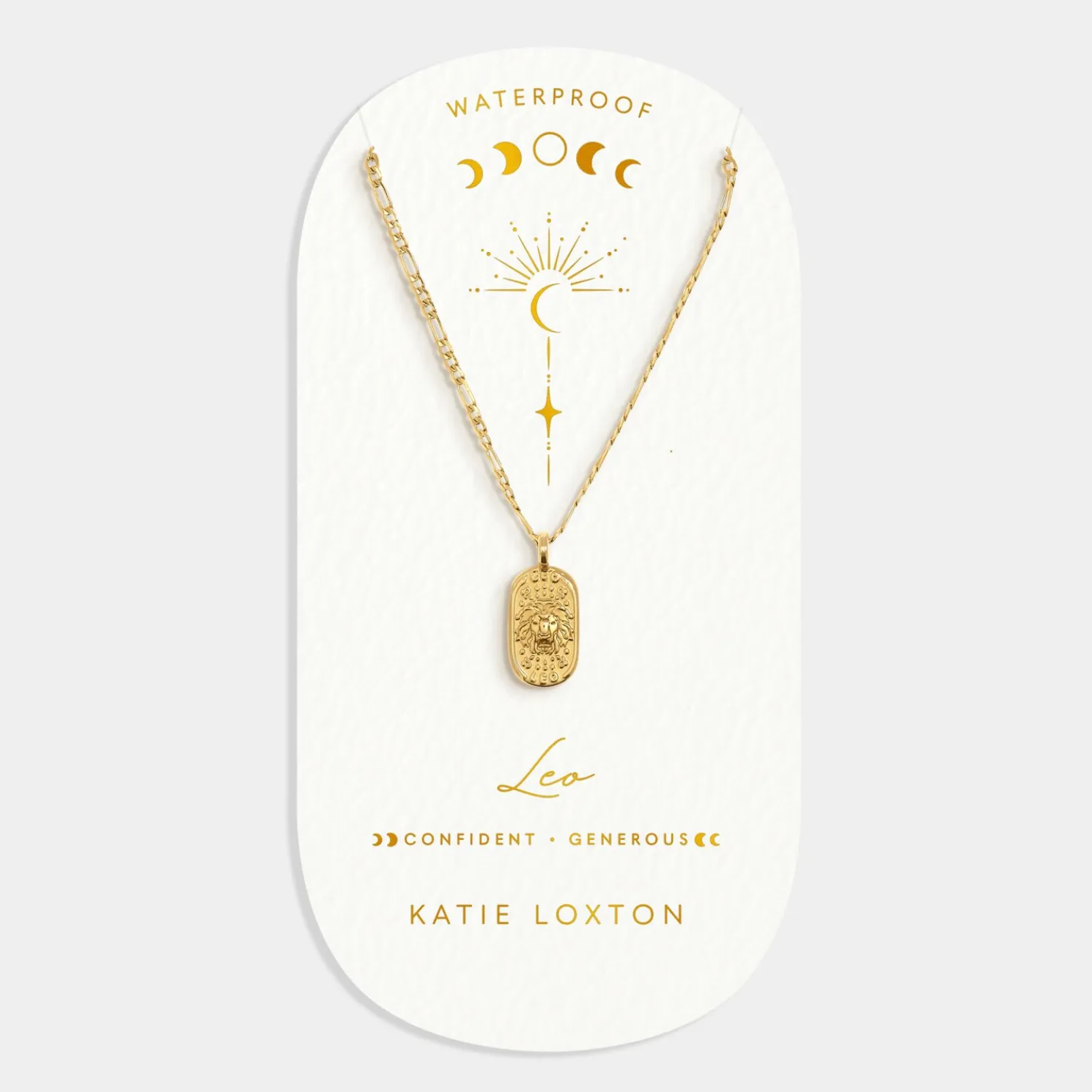 Leo' Waterproof Gold Zodiac Necklace