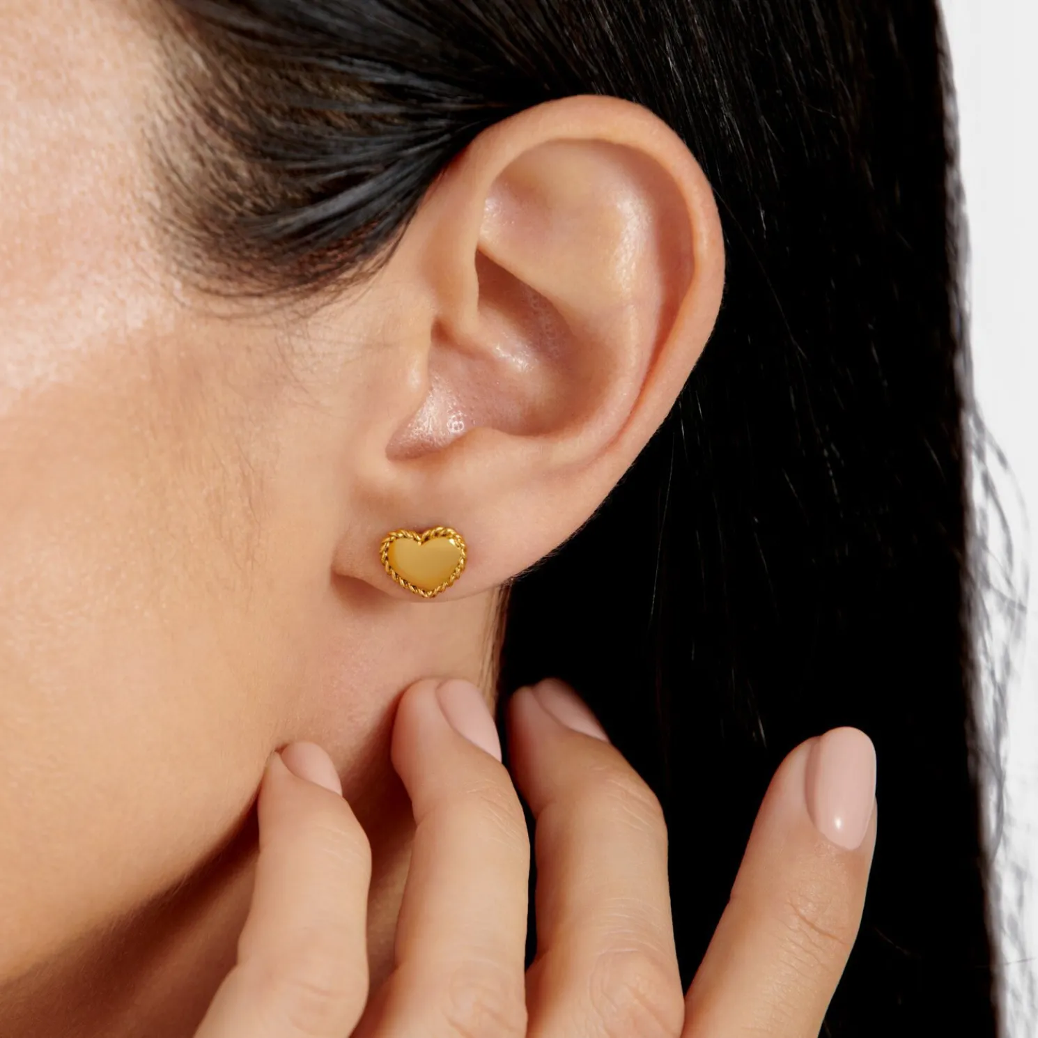 Love' Waterproof Gold Heart Earrings
