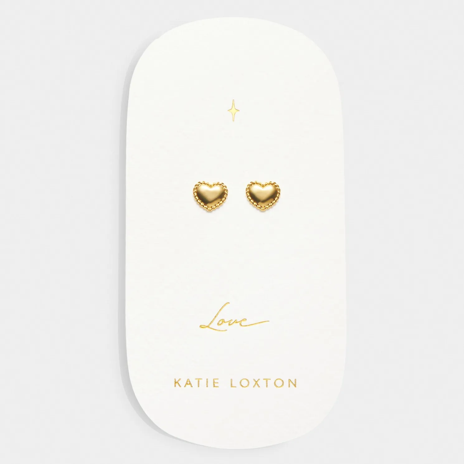 Love' Waterproof Gold Heart Earrings