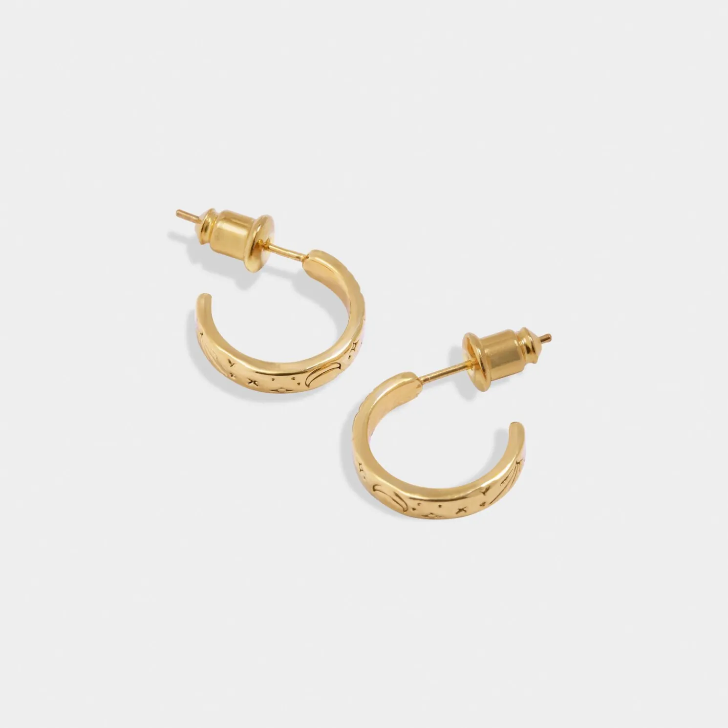 Luna Waterproof Gold Hoop Earrings