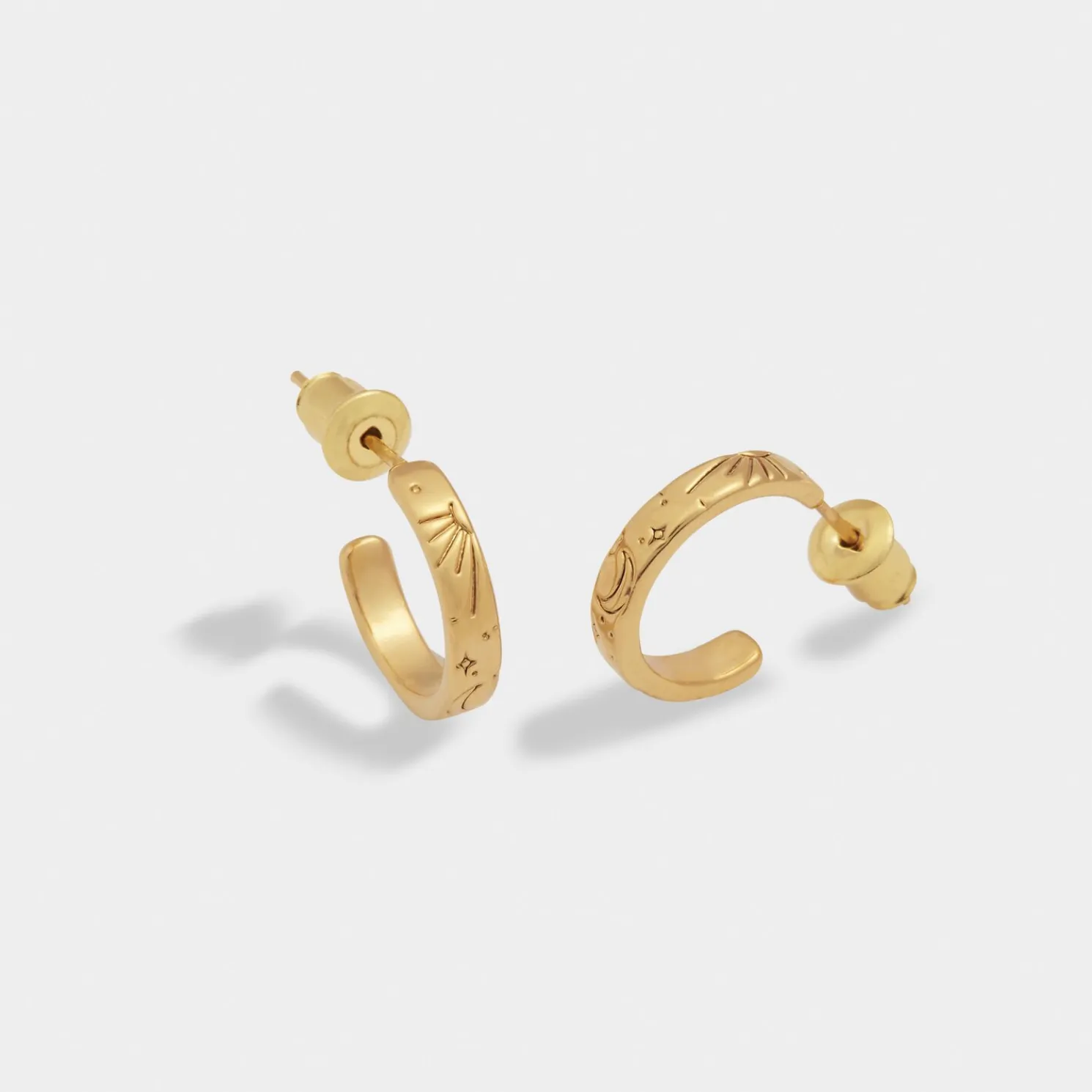 Luna Waterproof Gold Hoop Earrings