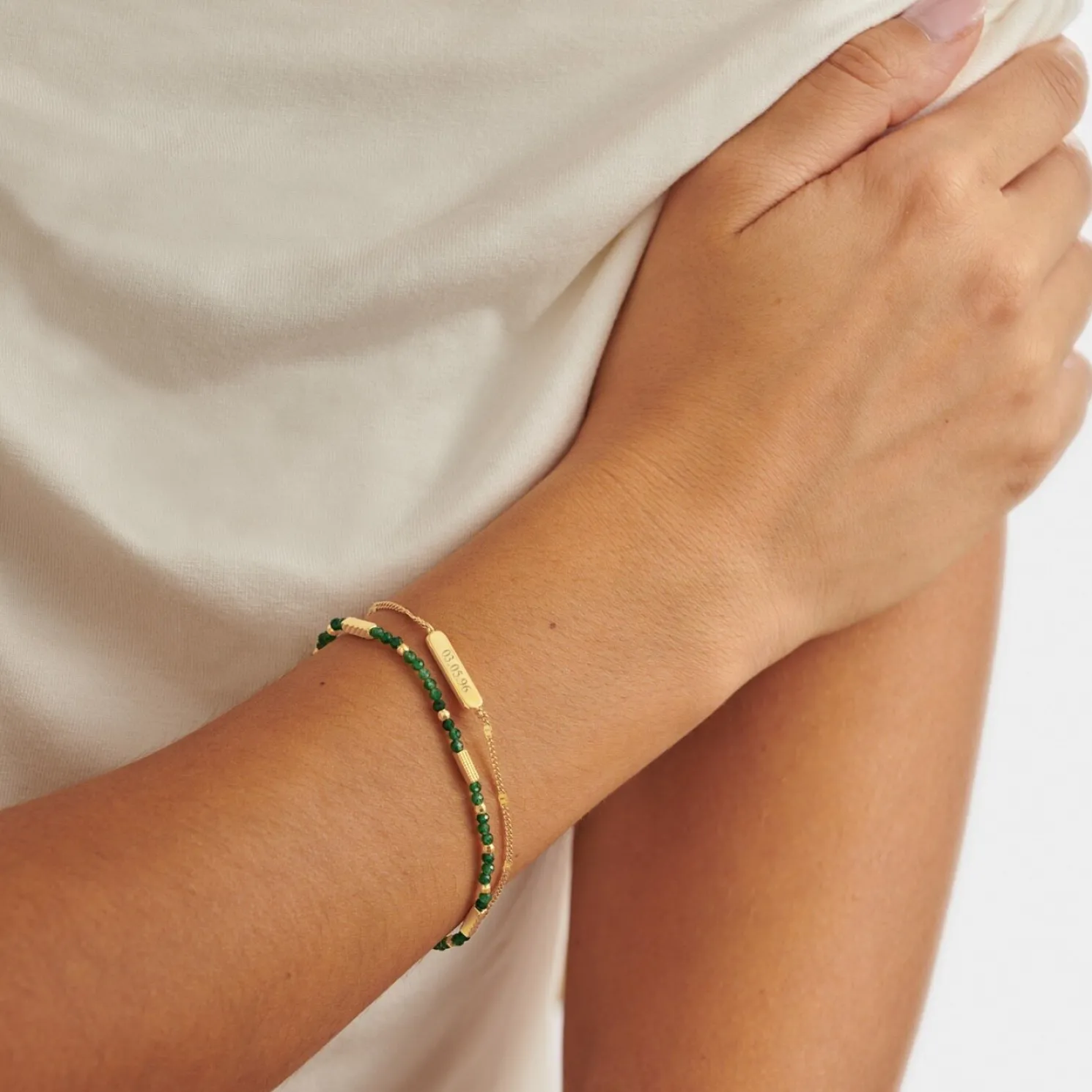 May' Waterproof Gold Birthstone Bracelet