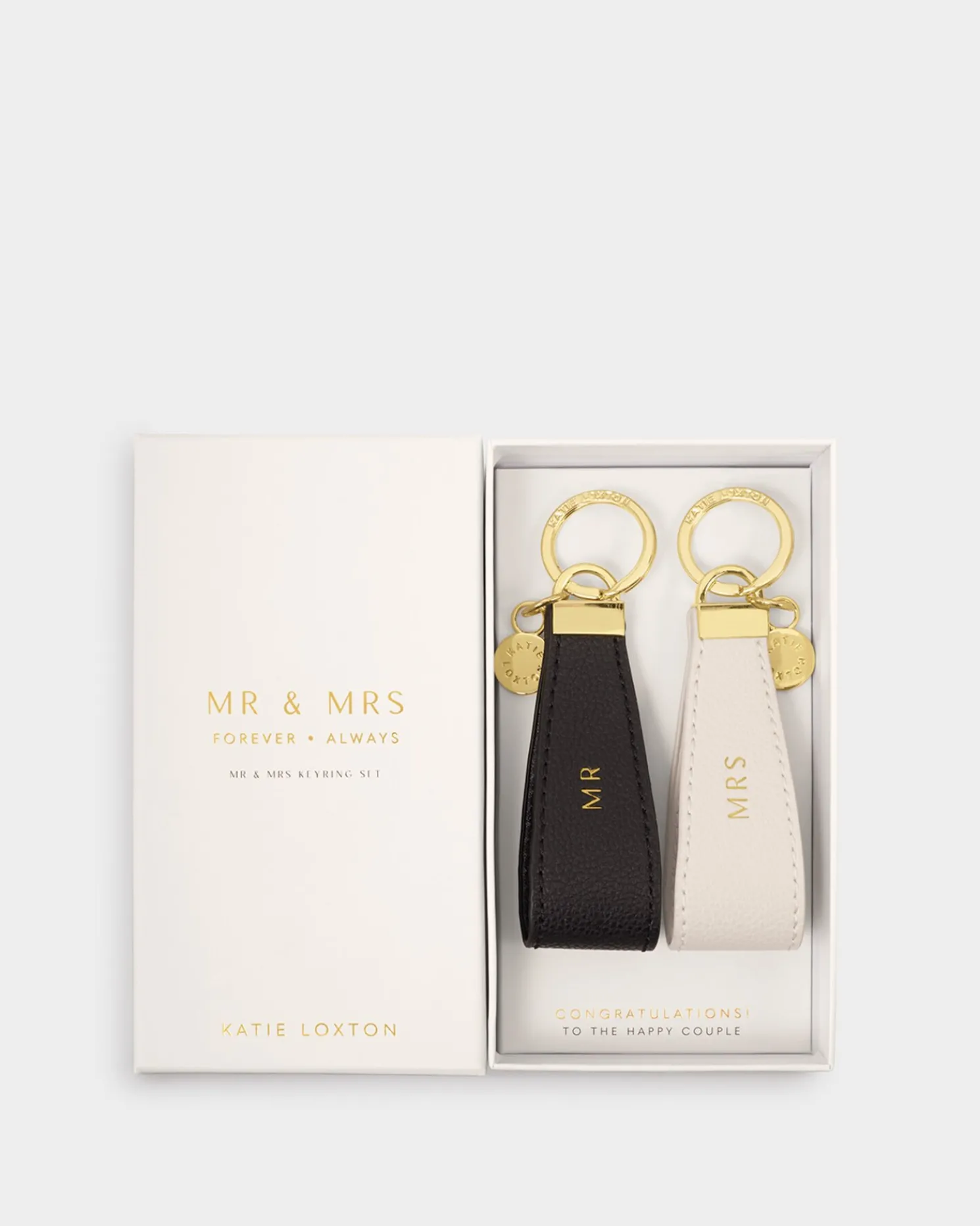 Mr & Mrs' Boxed Keyring Set