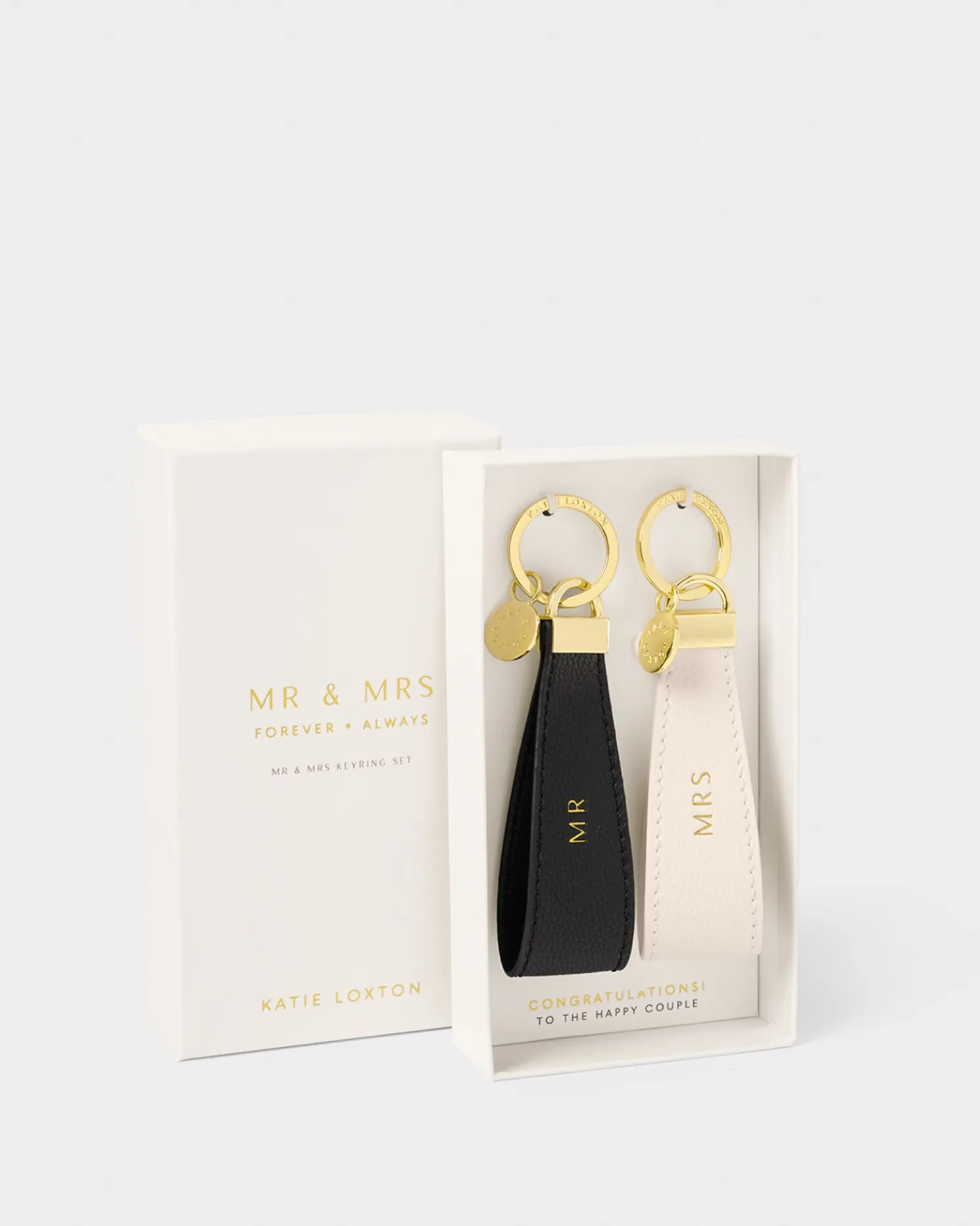 Mr & Mrs' Boxed Keyring Set